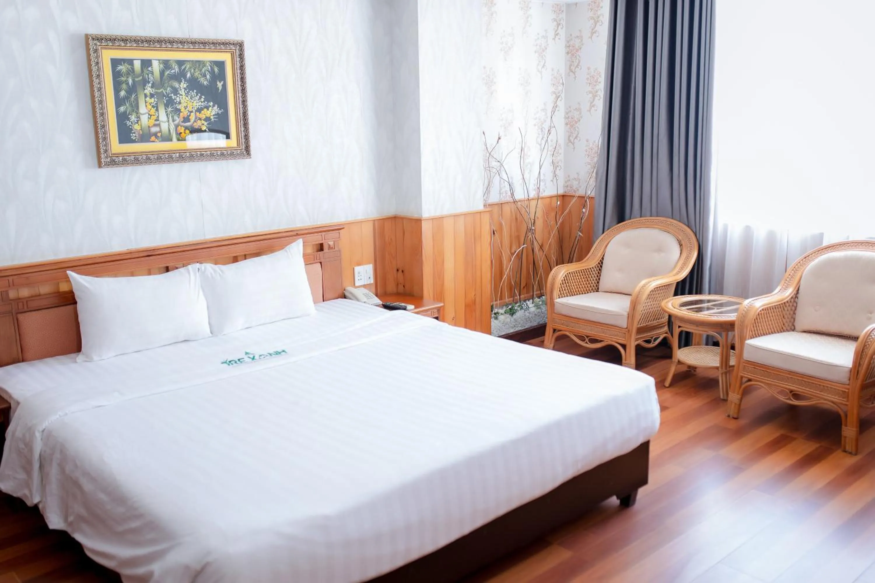 Bed in Tre Xanh Hotel