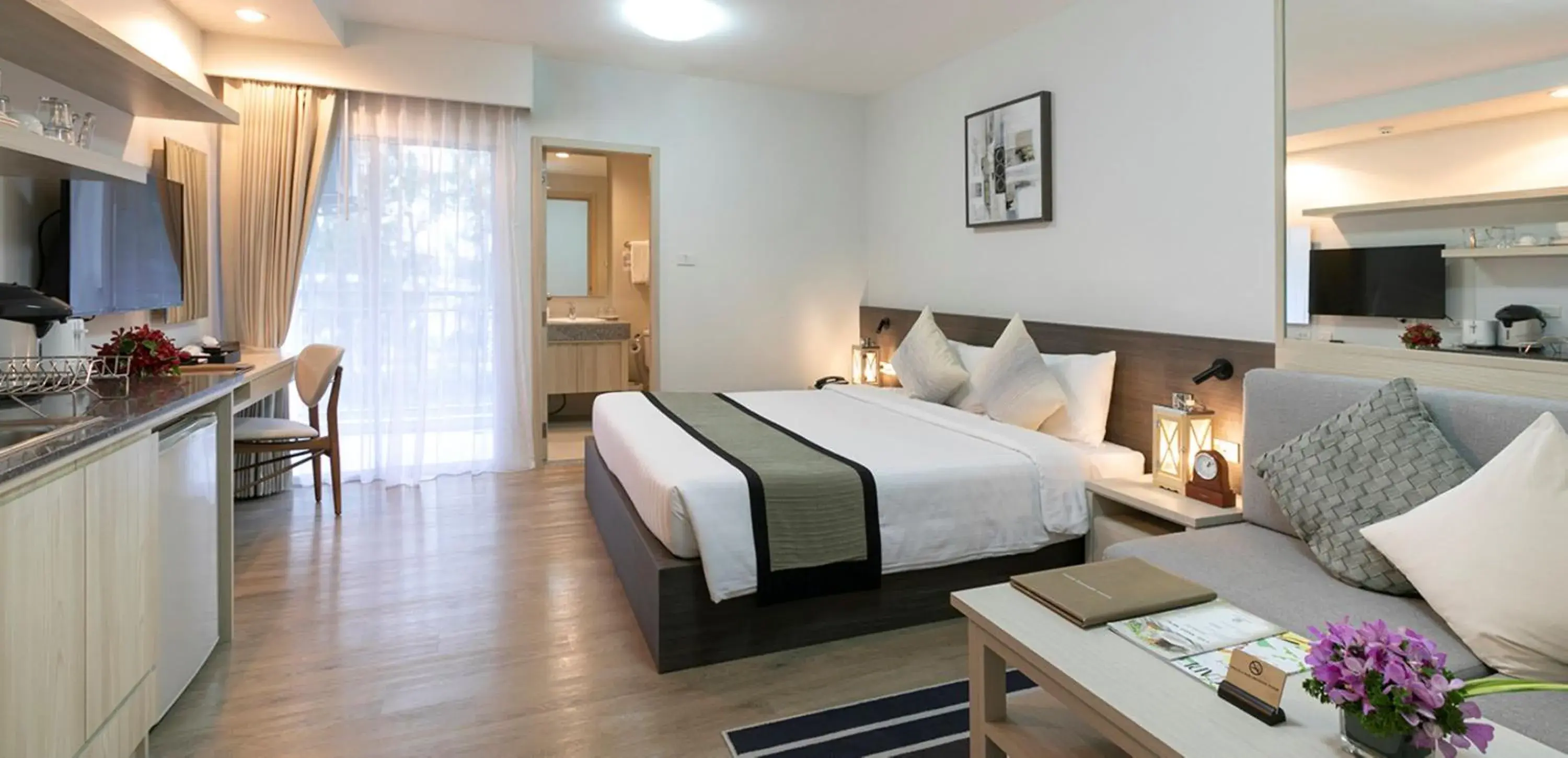 View (from property/room), Bed in Kantary Hotel And Serviced Apartment, Amata, Bangpakong View (from property/room), Bed in Kantary Hotel And Serviced Apartment, Amata, Bangpakong