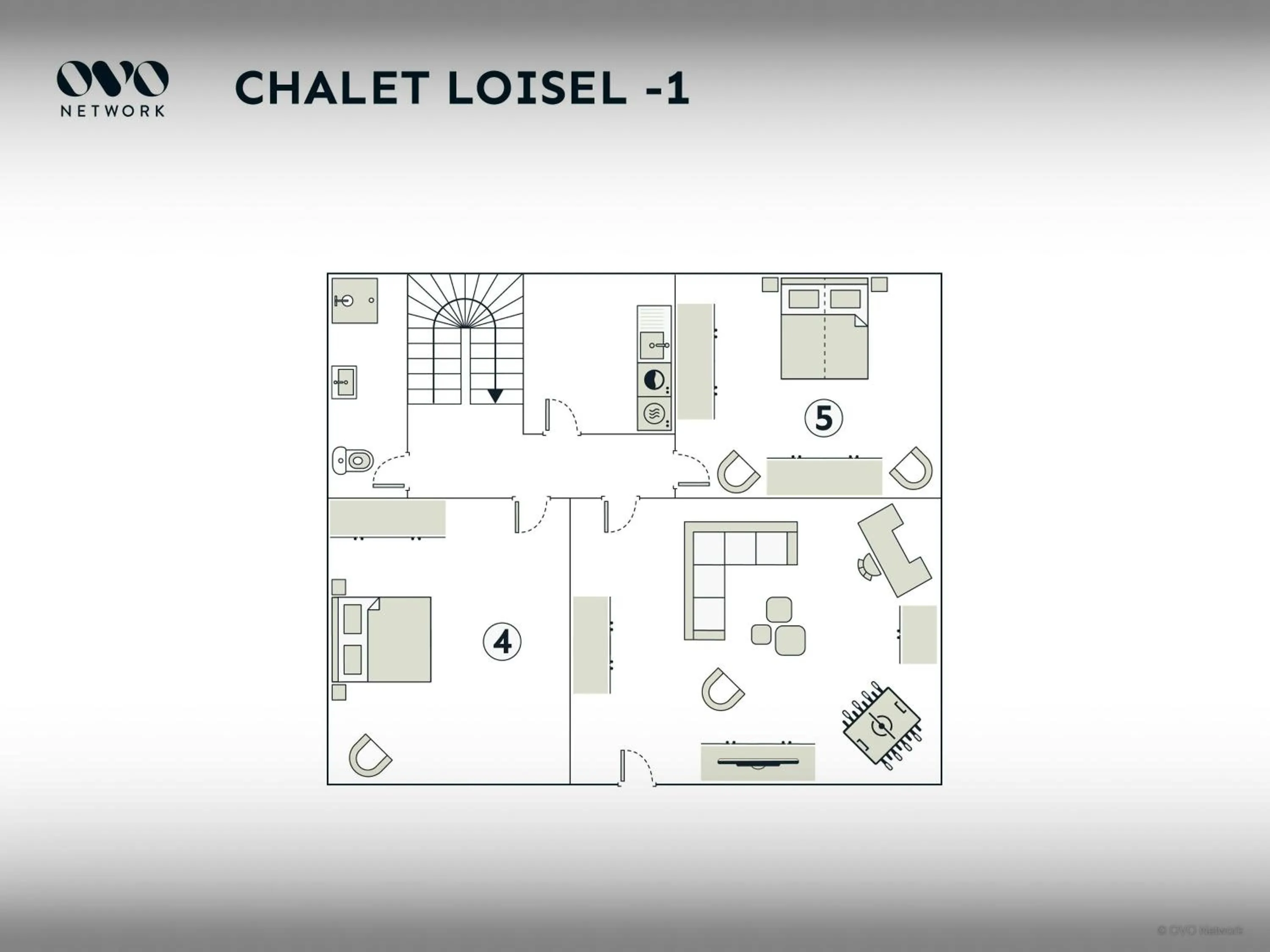 Floor plan in Chalet Loisel - OVO Network