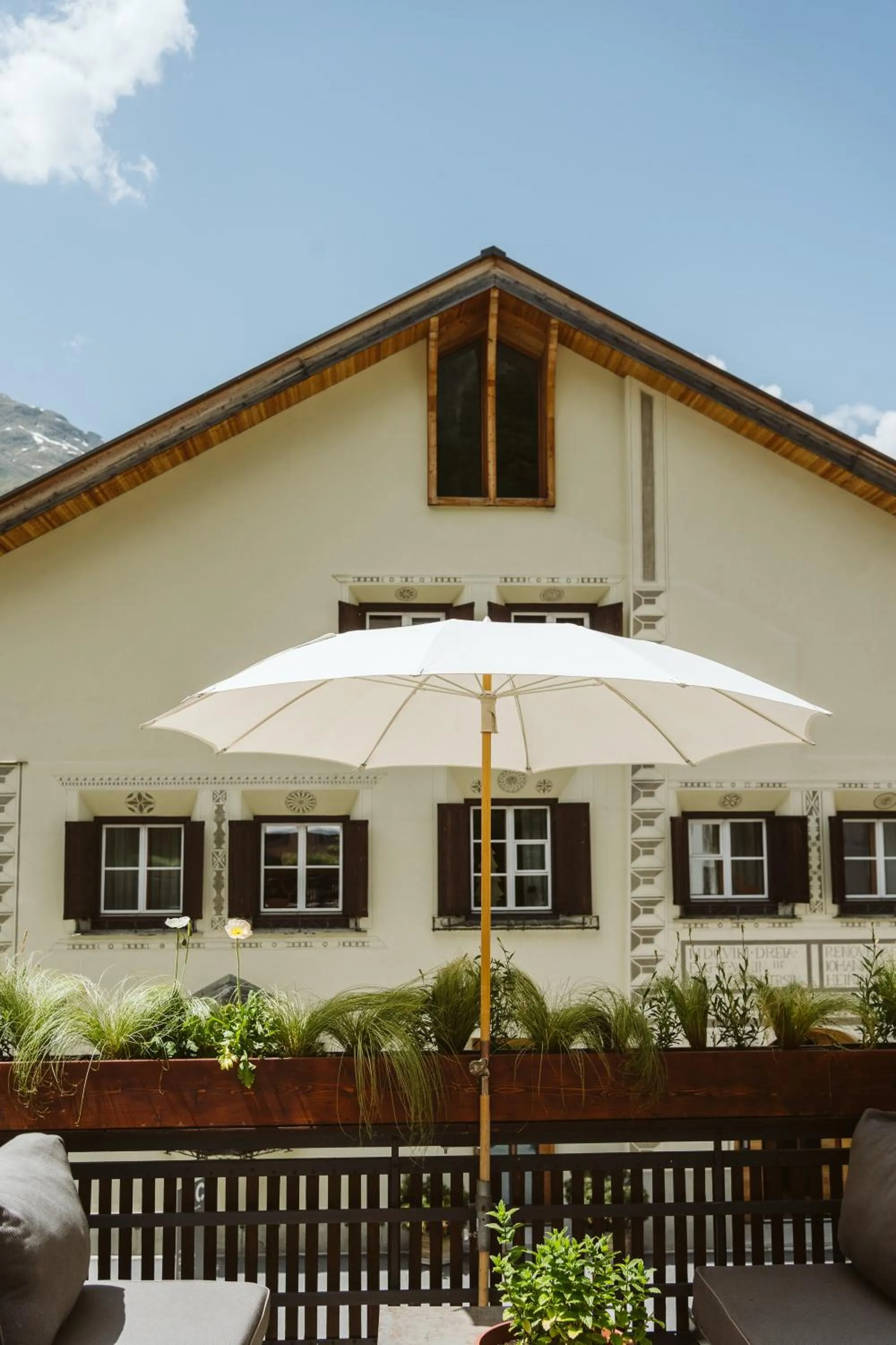 Balcony/Terrace in Boutique Hotel Engadinerhof - A Home for Generations
