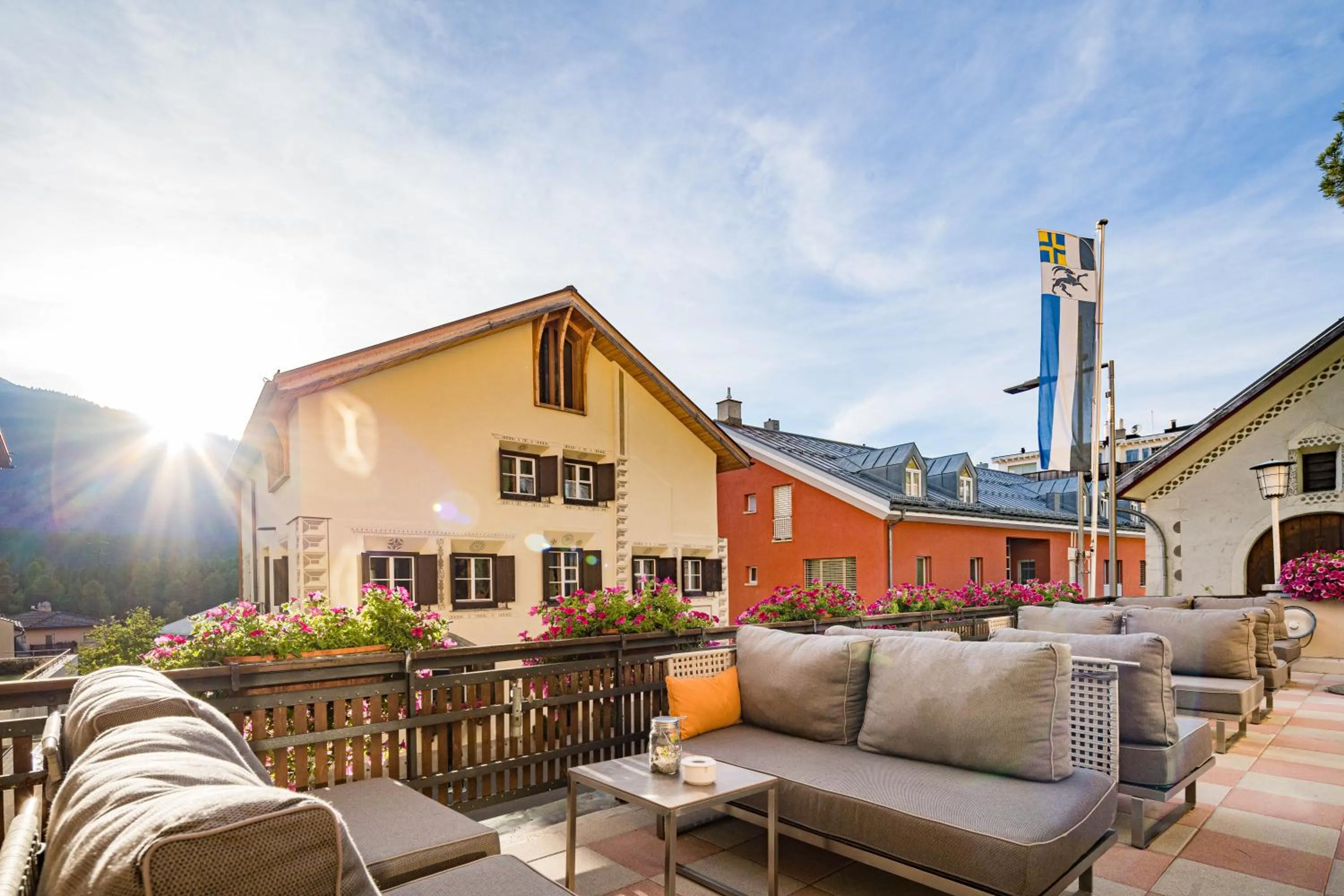 Balcony/Terrace in Boutique Hotel Engadinerhof - A Home for Generations