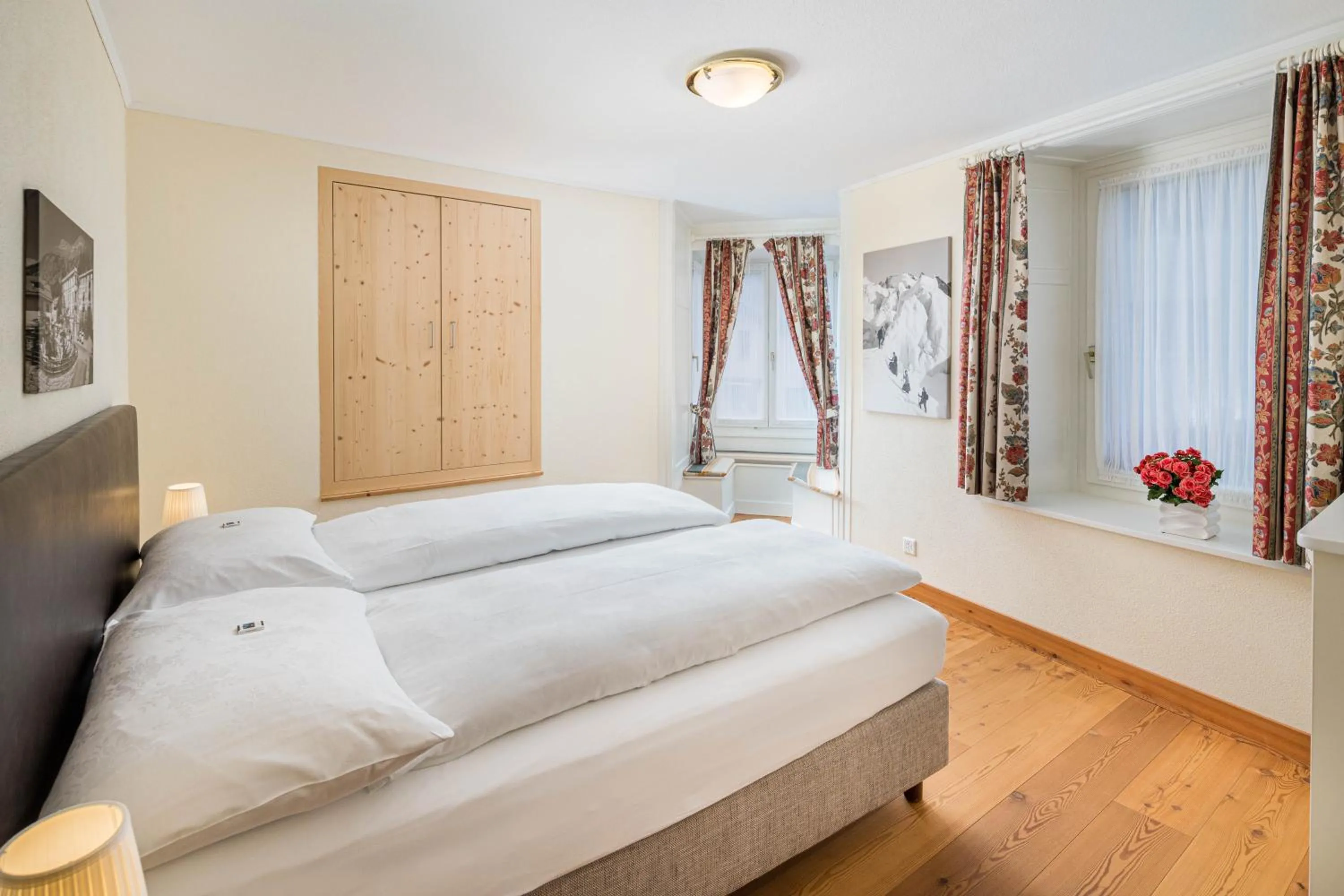 Bedroom, Bed in Boutique Hotel Engadinerhof - A Home for Generations