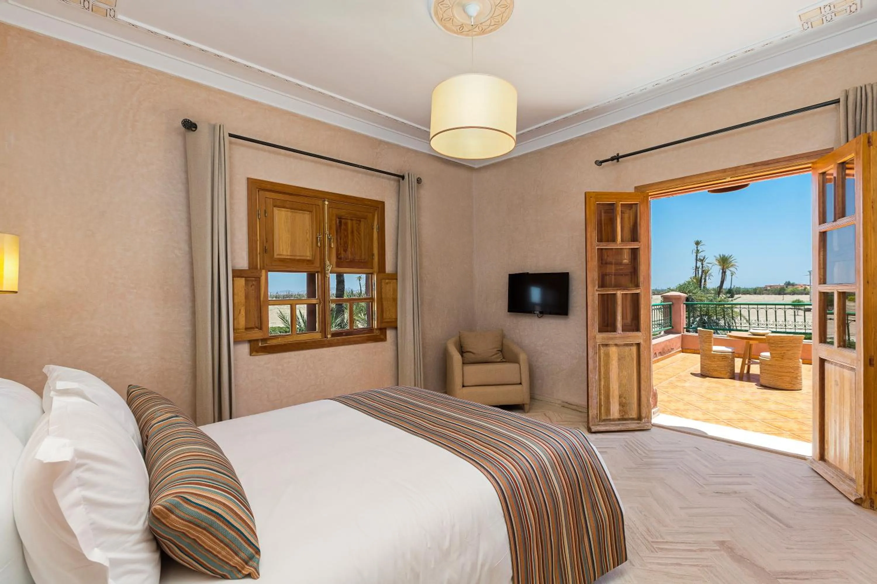 Balcony/Terrace, Bed in La Palmeraie De L'Atlas