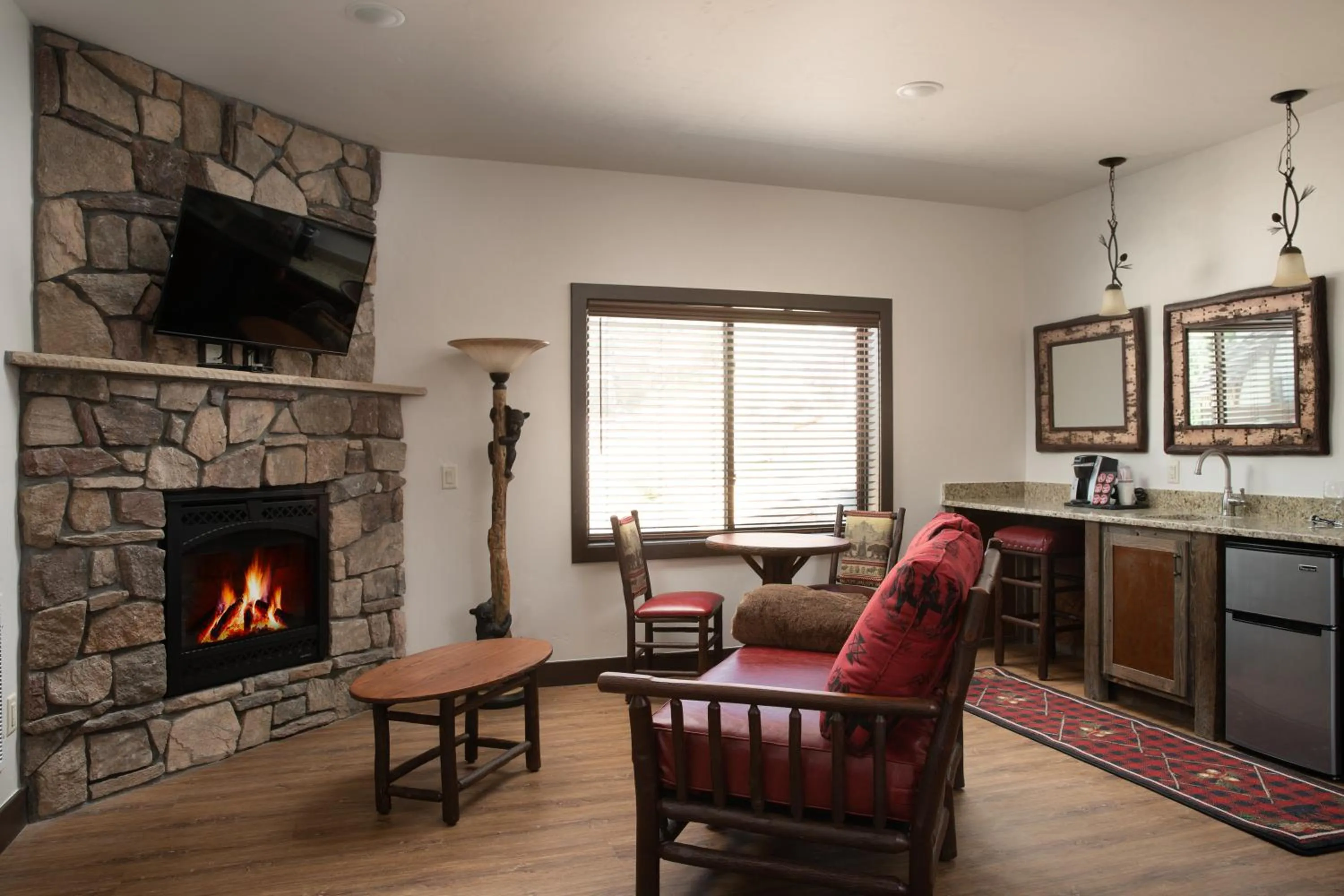 Seating area in The Landing at Estes Park