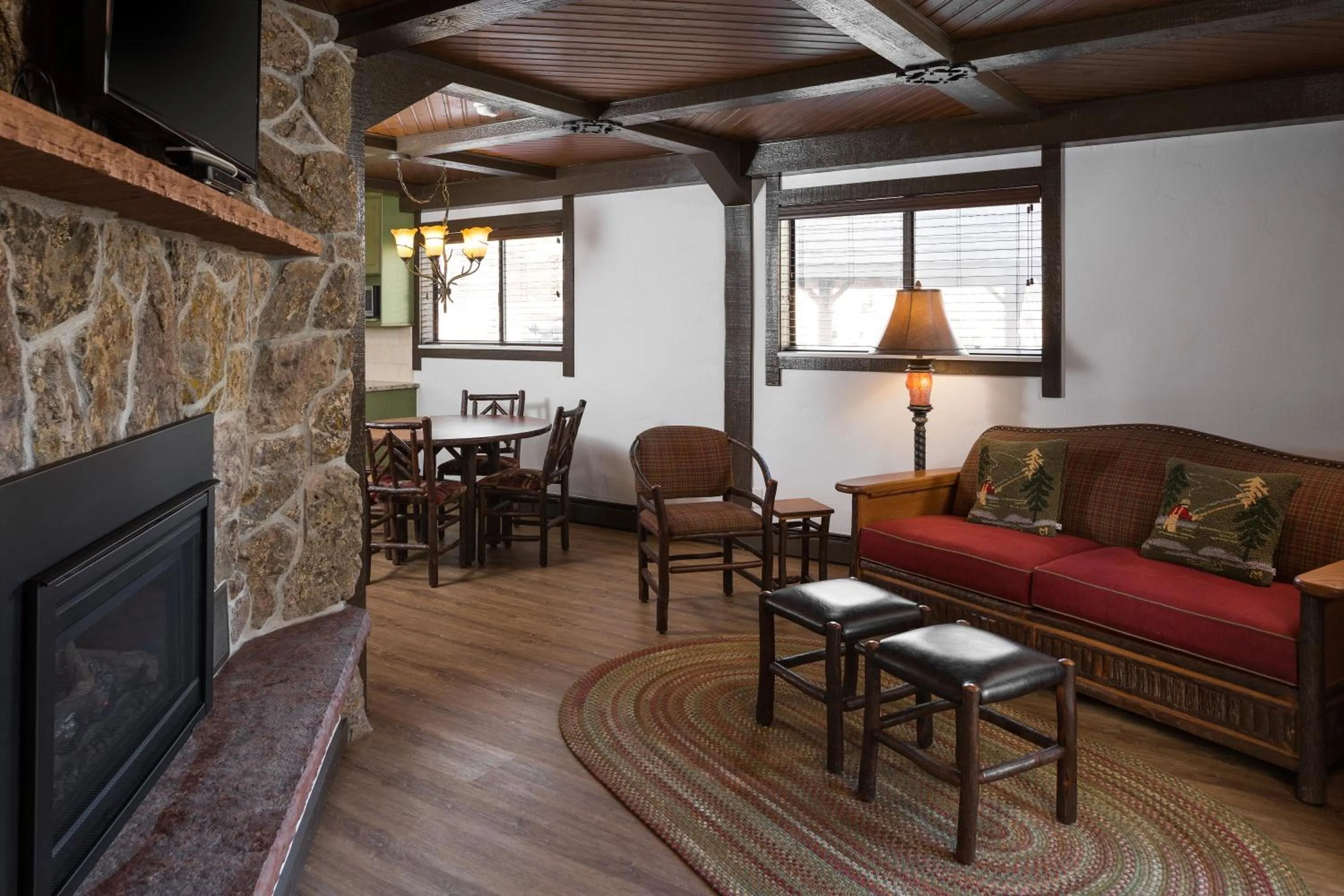 Living room in The Landing at Estes Park