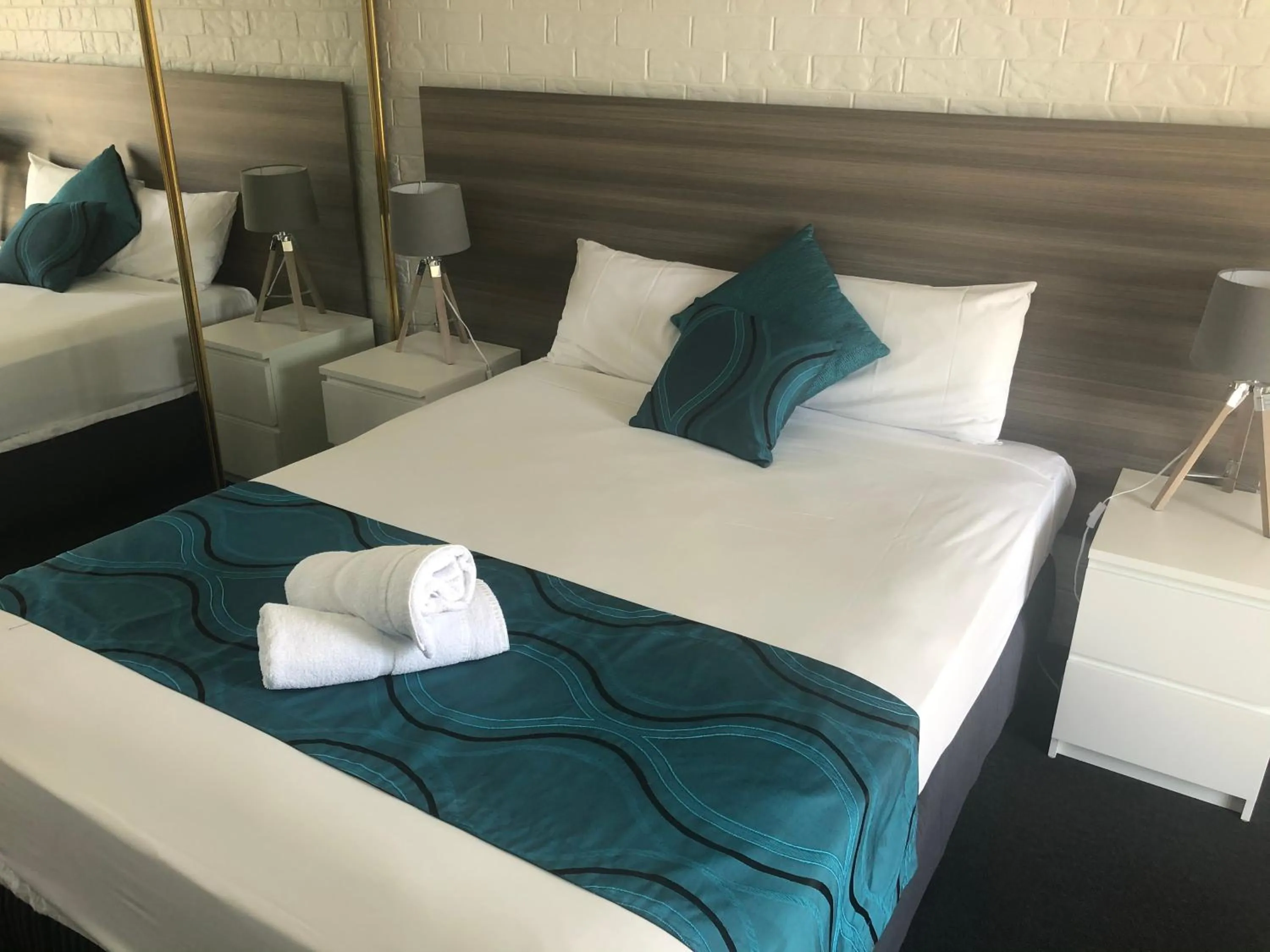 Bed in Bribie Waterways Motel