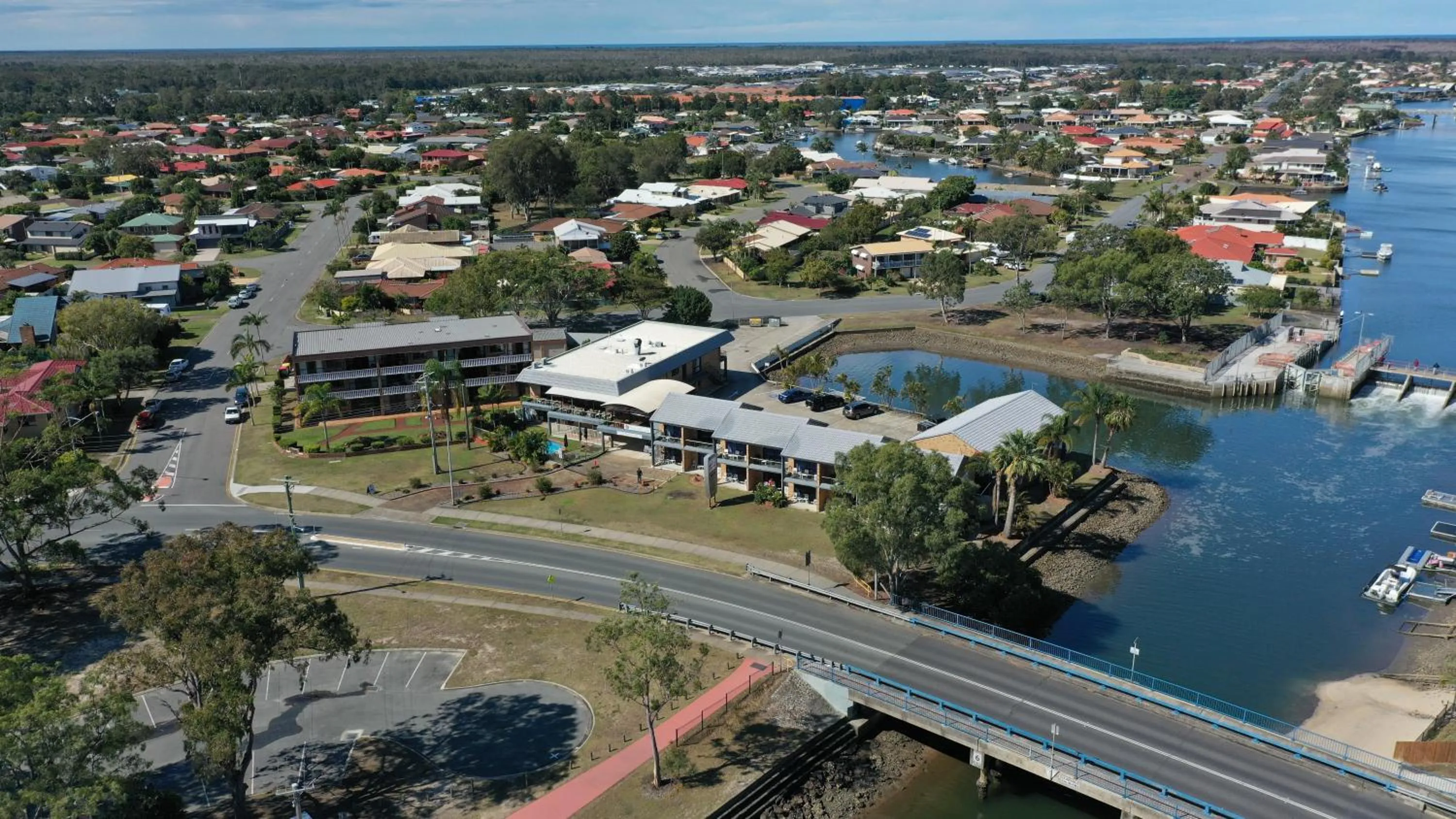 Bird's eye view in Bribie Waterways Motel