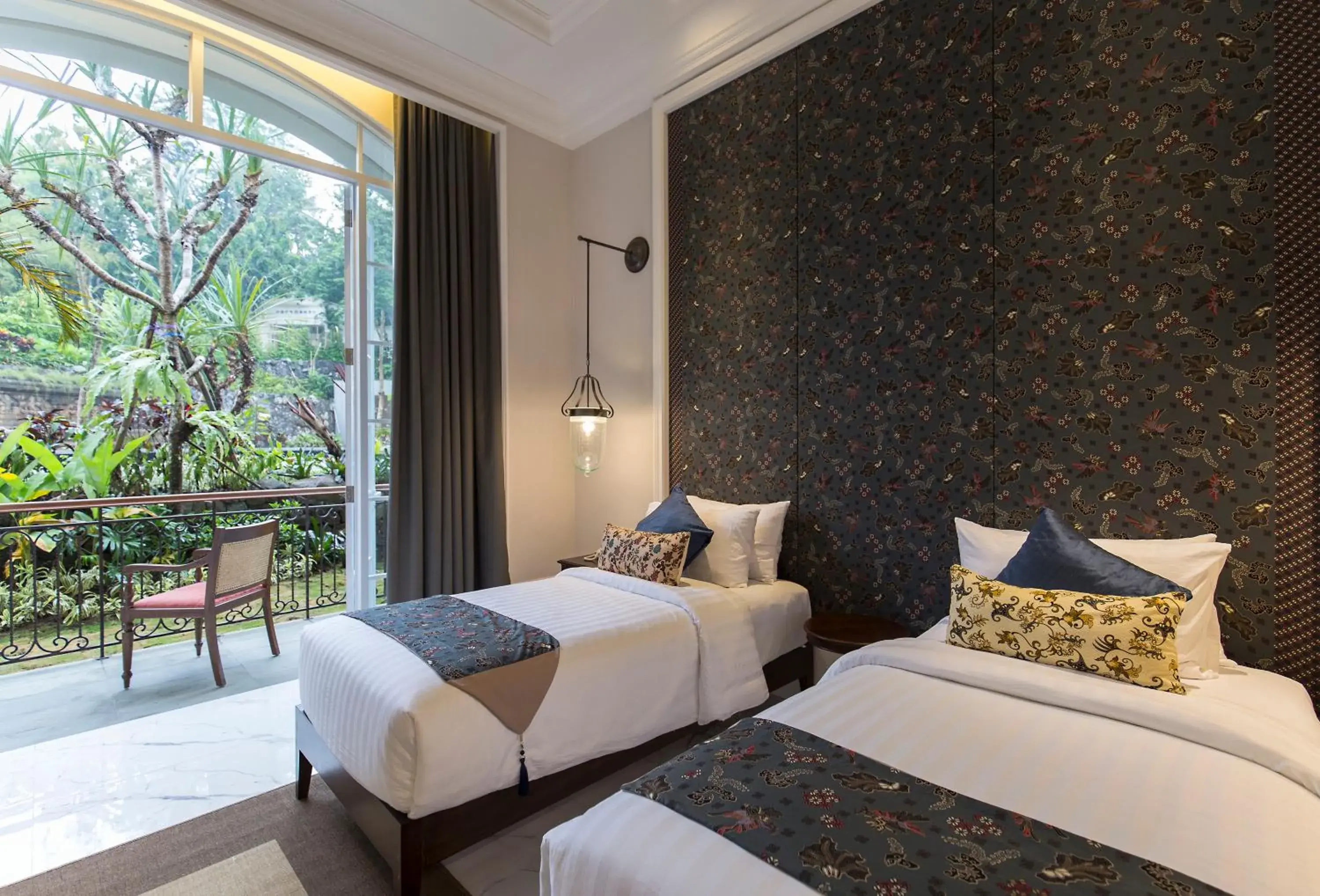 Balcony/Terrace, Bed in Plataran Heritage Borobudur Hotel Balcony/Terrace, Bed in Plataran Heritage Borobudur Hotel