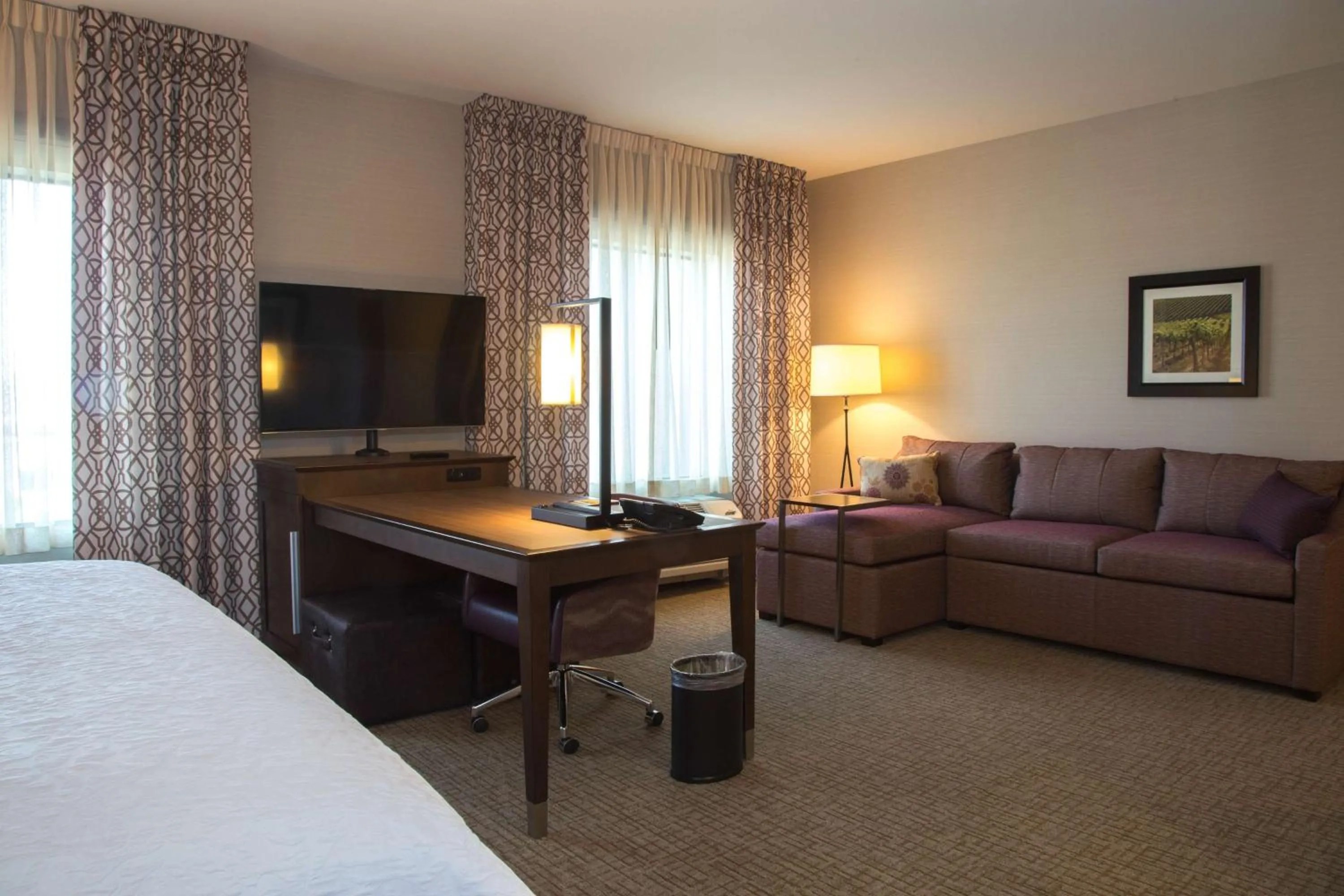 Living room, Bed in Hampton Inn & Suites Murrieta Temecula