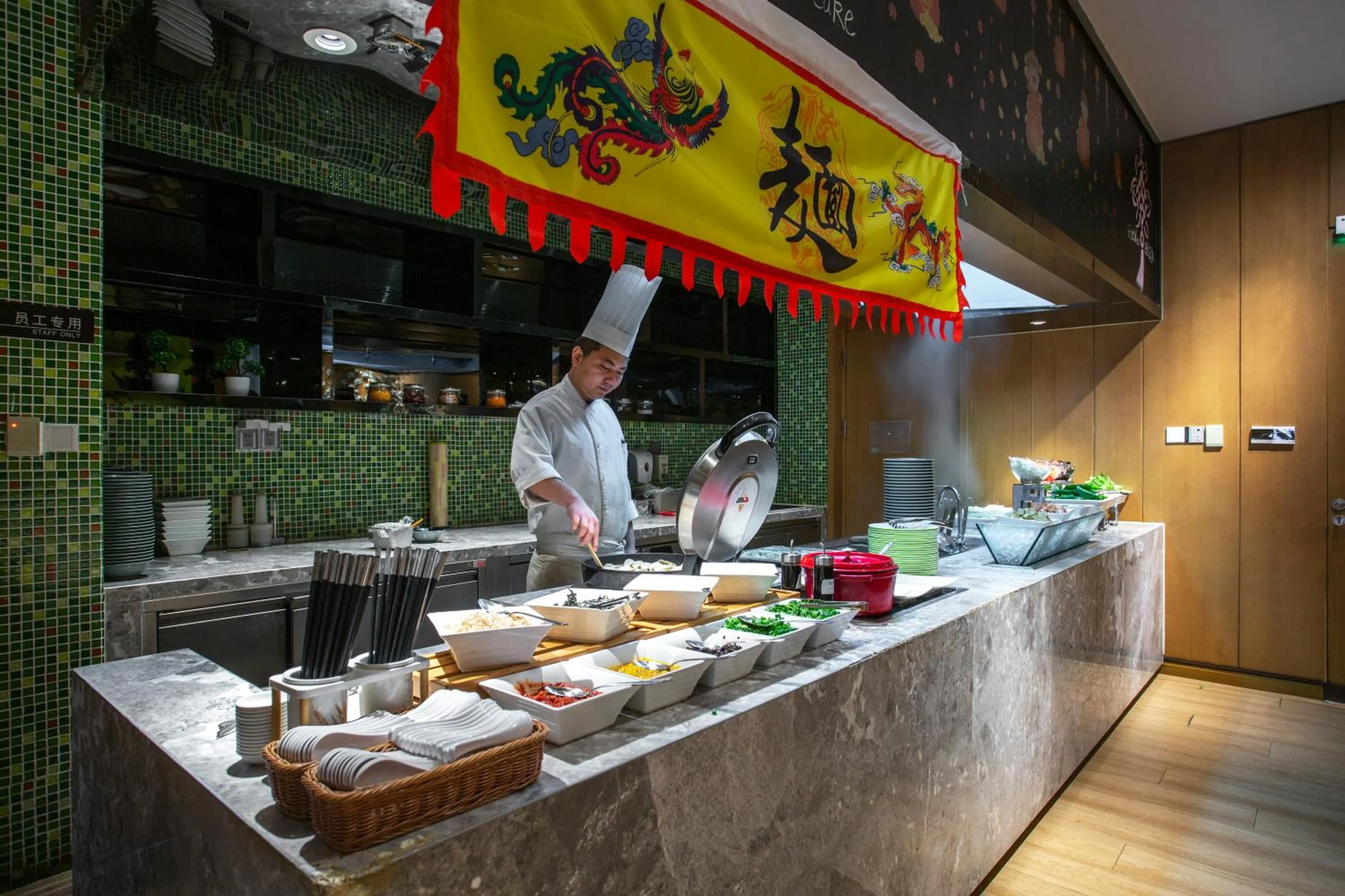 Buffet breakfast in Hilton Garden Inn Ningbo