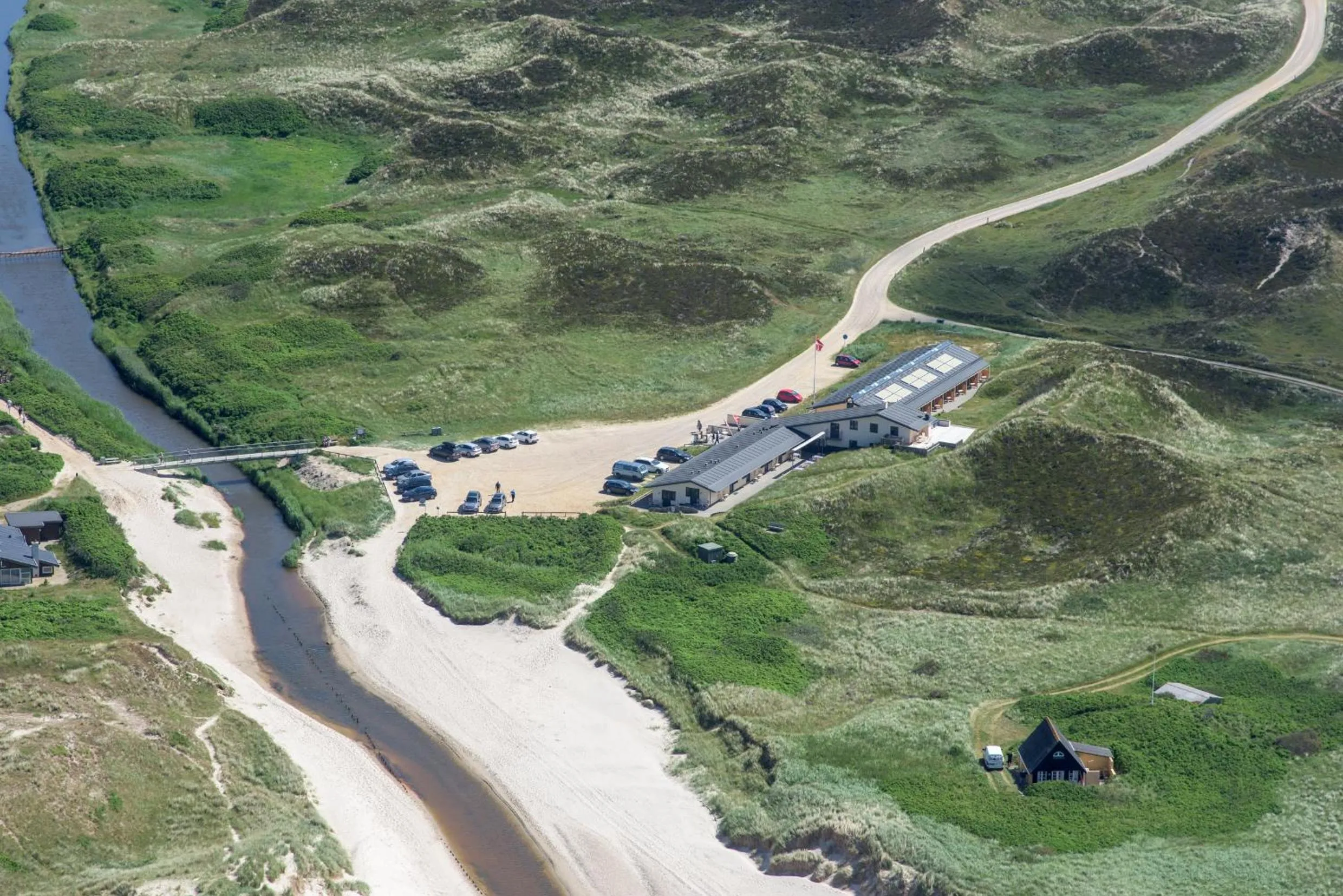 Bird's eye view in Henne Mølle Å Badehotel