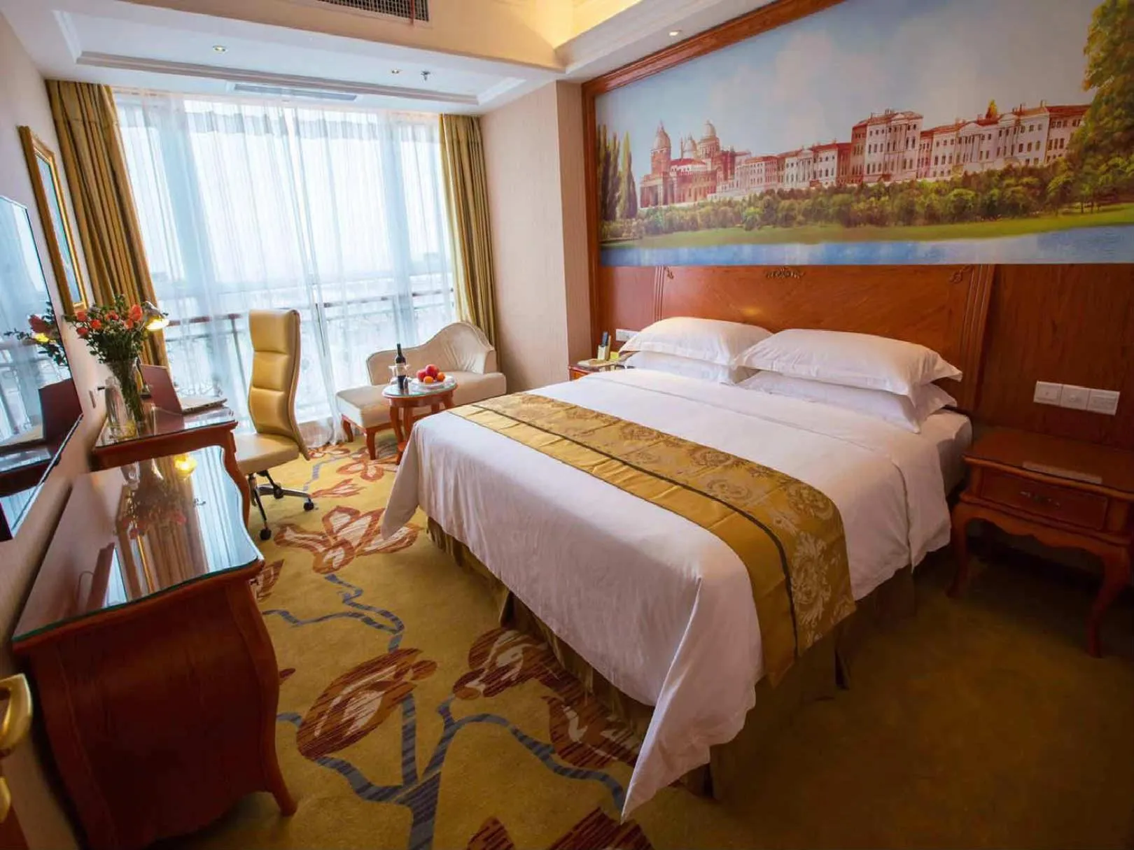 Bed in Vienna International Hotel Xi'an Hancheng Lake