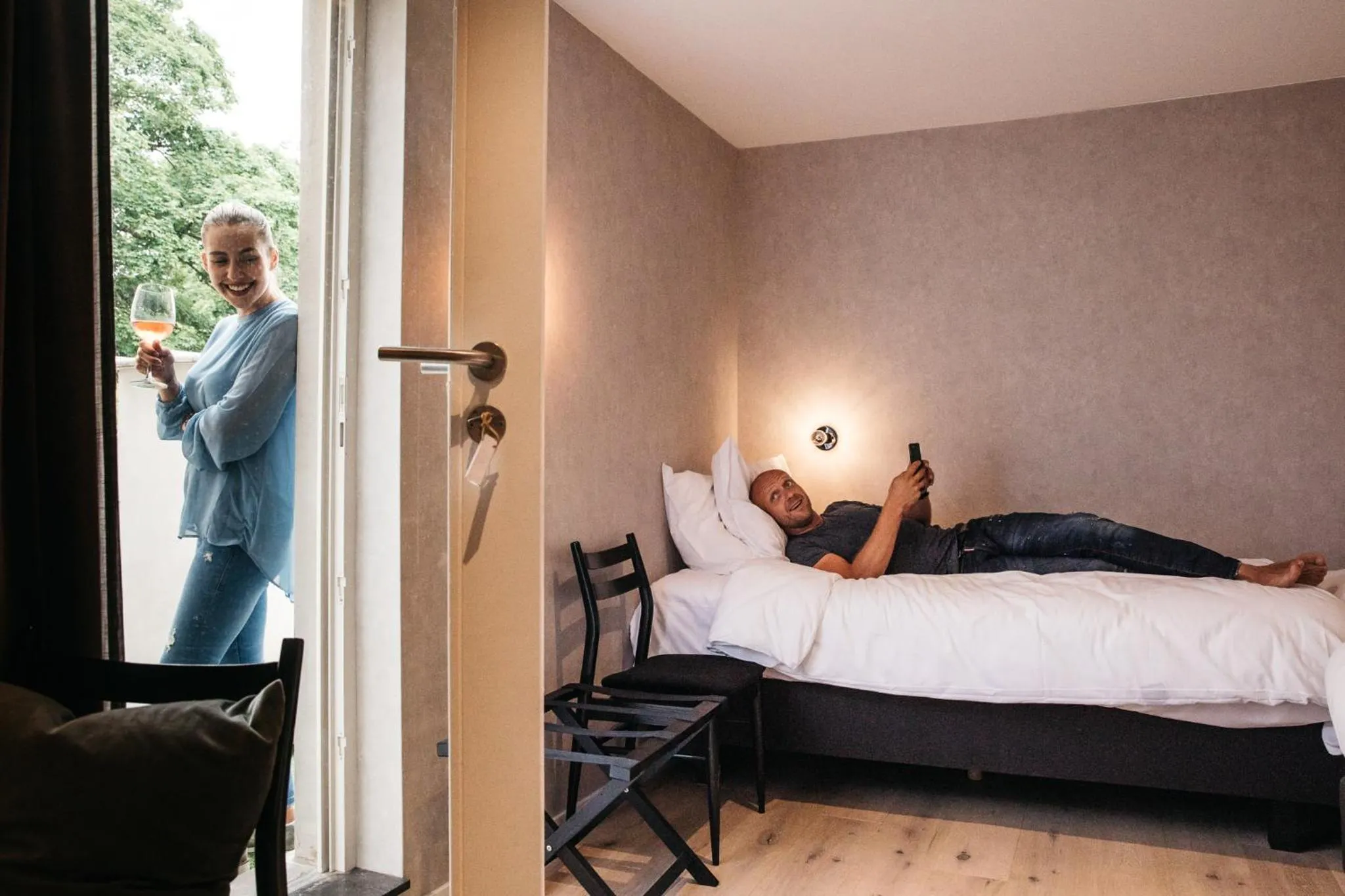 Balcony/Terrace, Bed in Monsieur Maurice