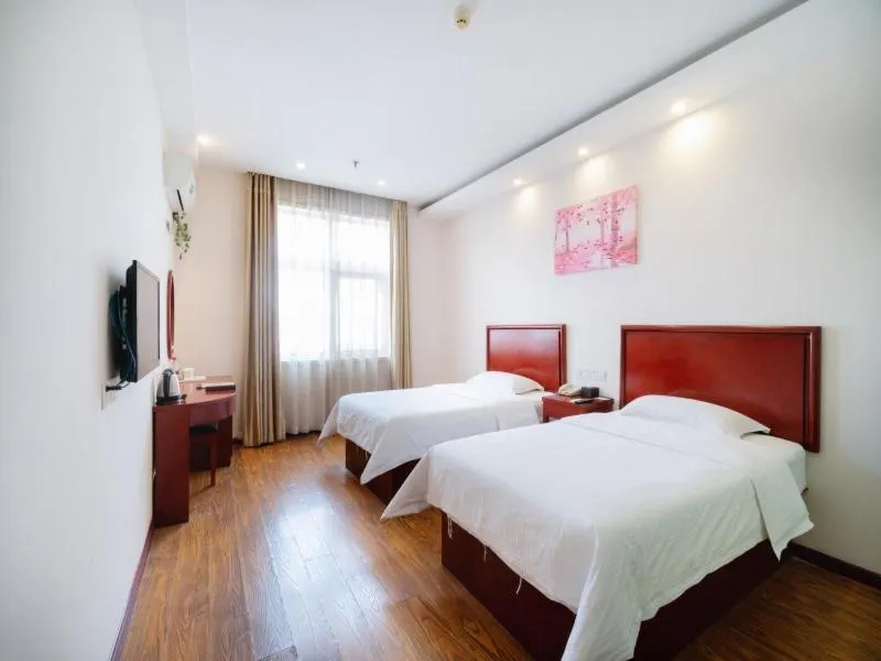 Bed in GreenTree Inn Henan Zhengzhou Chengnan Road Bojue Business Hotel