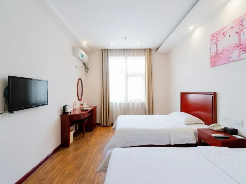 Bed in GreenTree Inn Henan Zhengzhou Chengnan Road Bojue Business Hotel