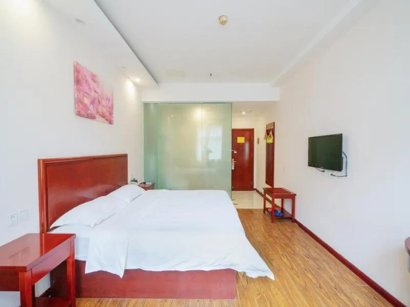 Bed in GreenTree Inn Henan Zhengzhou Chengnan Road Bojue Business Hotel