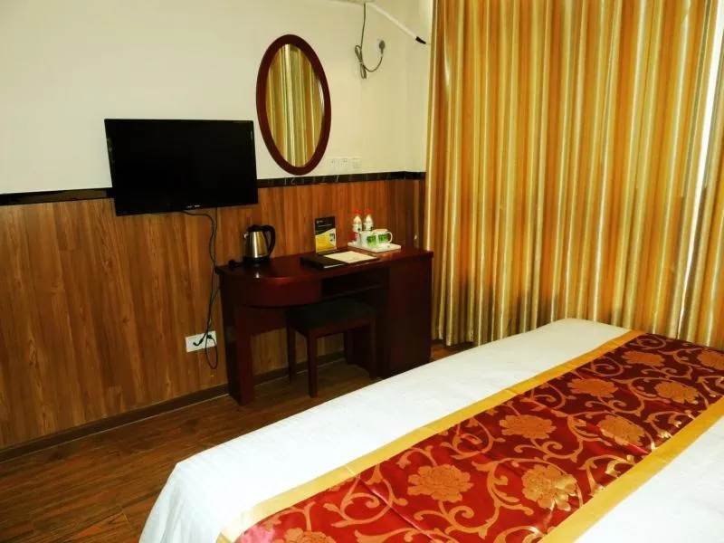 Bed in GreenTree Inn Henan Zhengzhou Chengnan Road Bojue Business Hotel