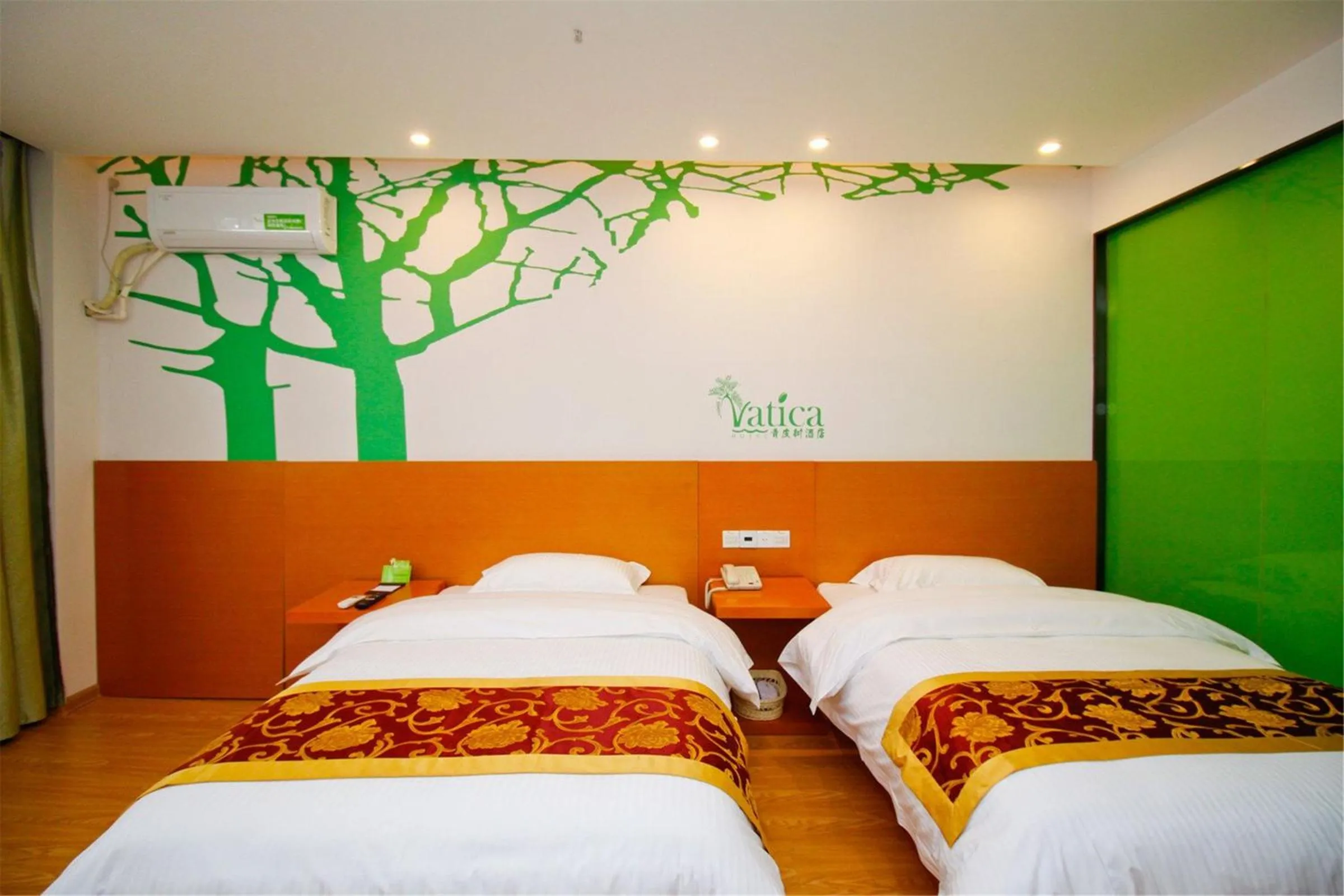 Bedroom, Bed in GreenTree Hospitality Group Ltd Vatica Jiuquan West Han Shengsheng Shengshi Hotel