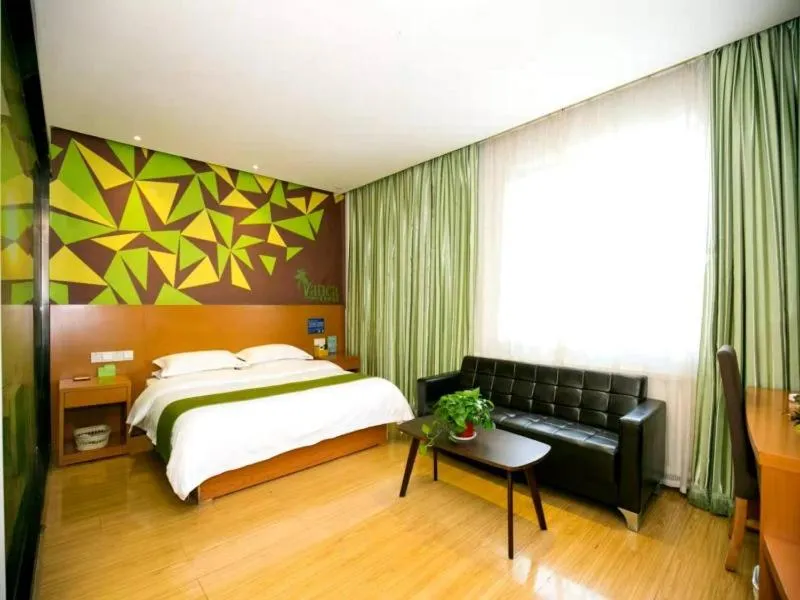 Bed in GreenTree Hospitality Group Ltd Vatica Jiuquan West Han Shengsheng Shengshi Hotel