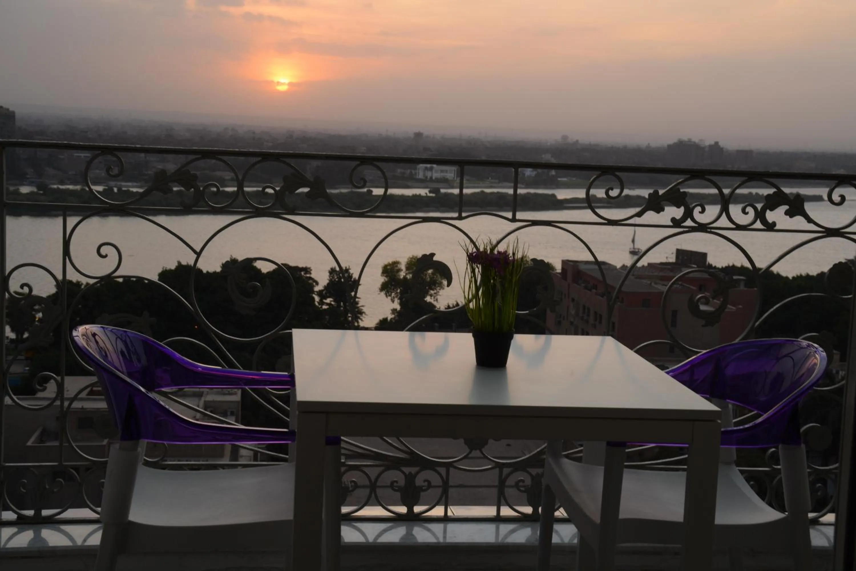 Balcony/Terrace in Luxury Nile Maadi Cairo Apartment