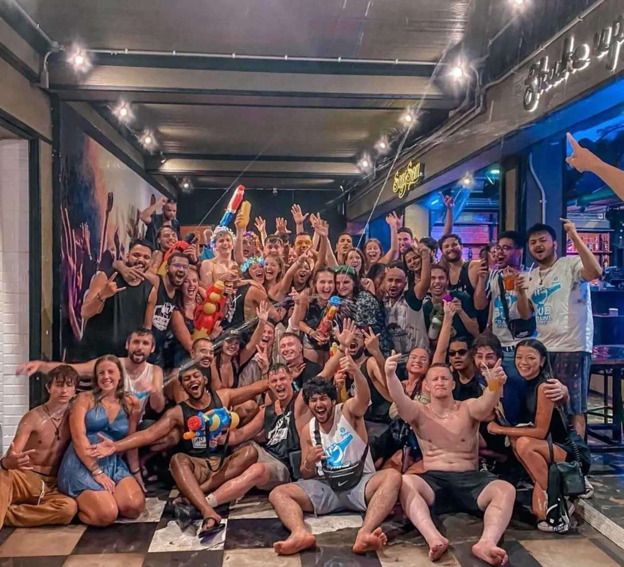 group of guests in Balcony Party Hostel - 18-40