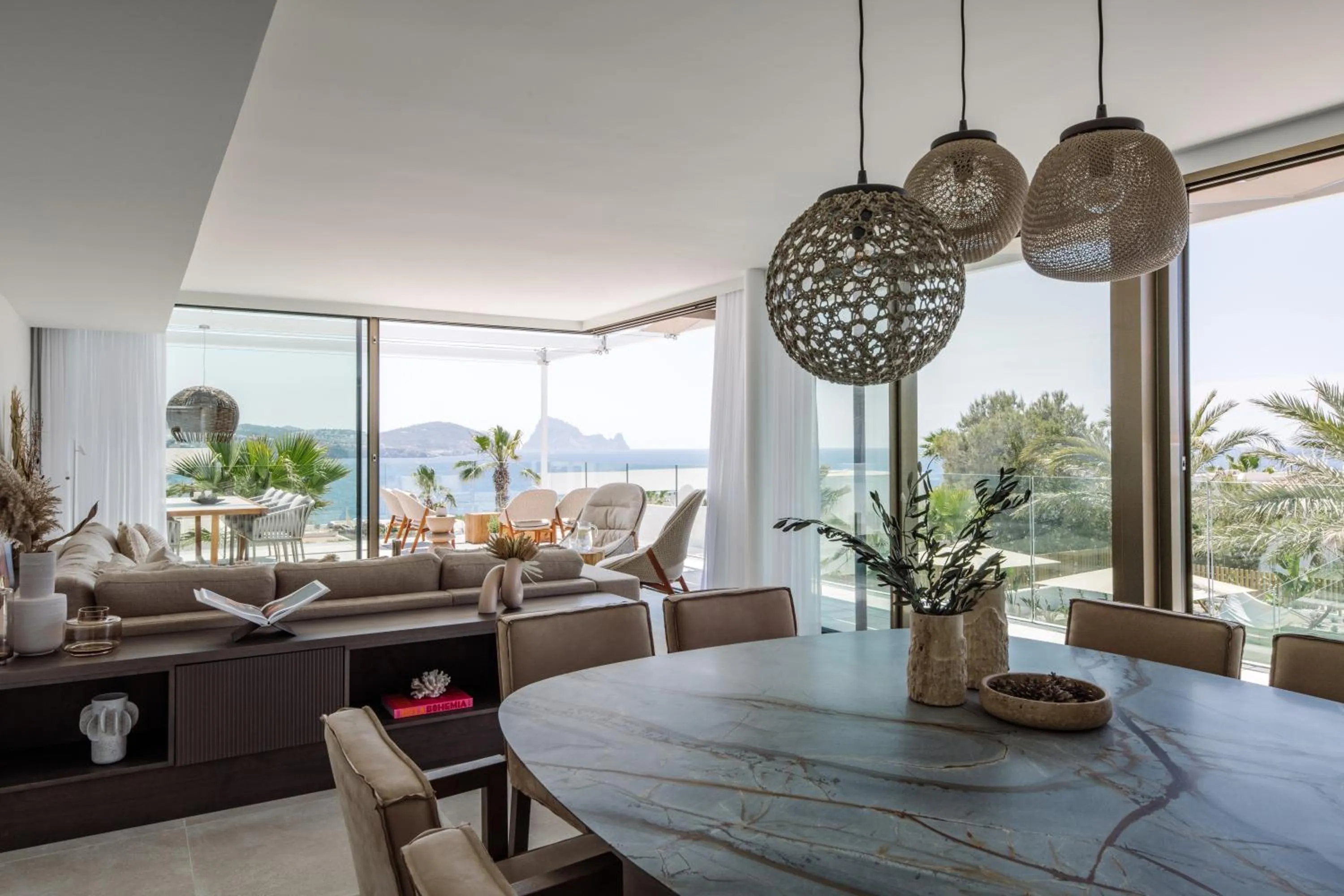 Living room in 7Pines Resort Ibiza, part of Destination by Hyatt