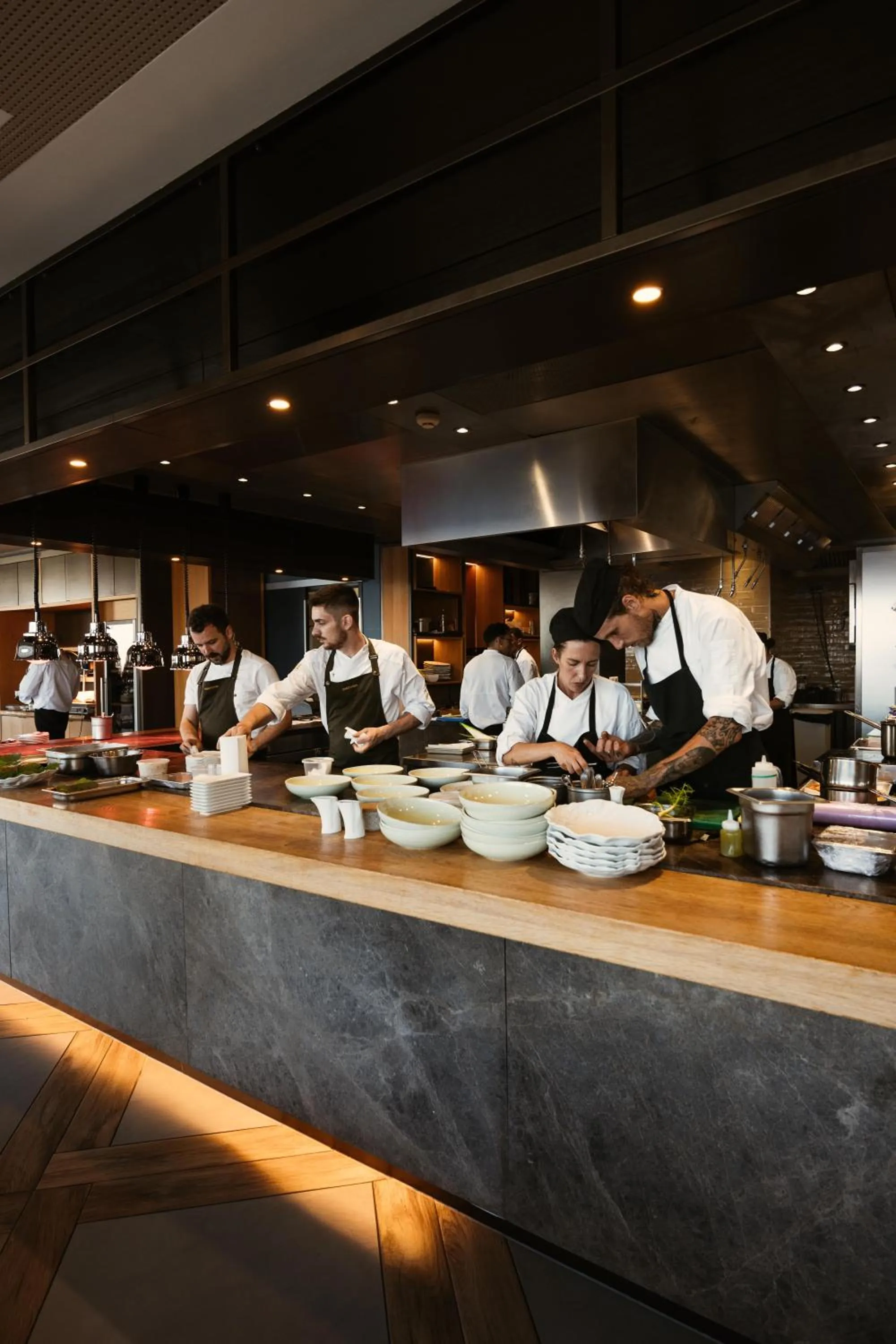 kitchen in 7Pines Resort Ibiza, part of Destination by Hyatt