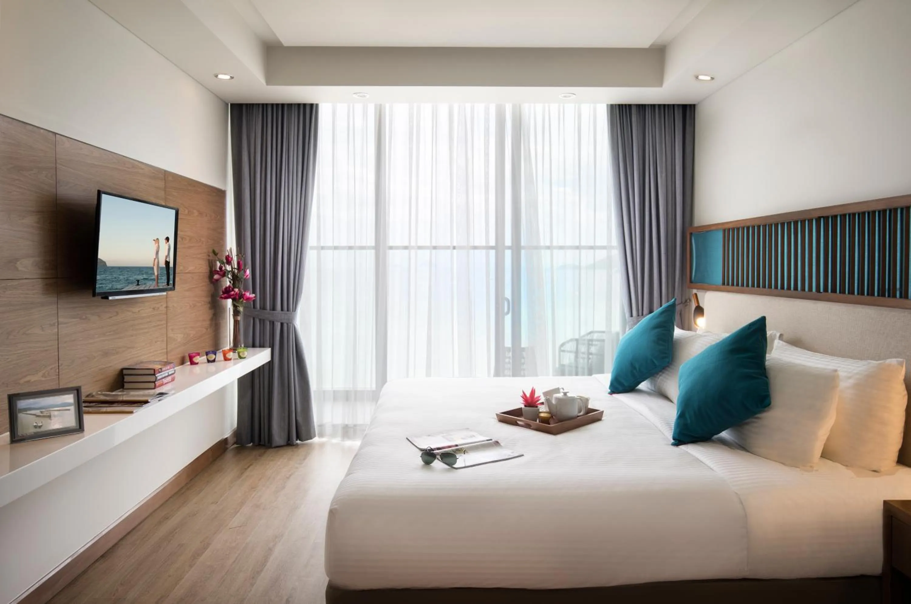 Bedroom, Bed in Citadines Bayfront Nha Trang