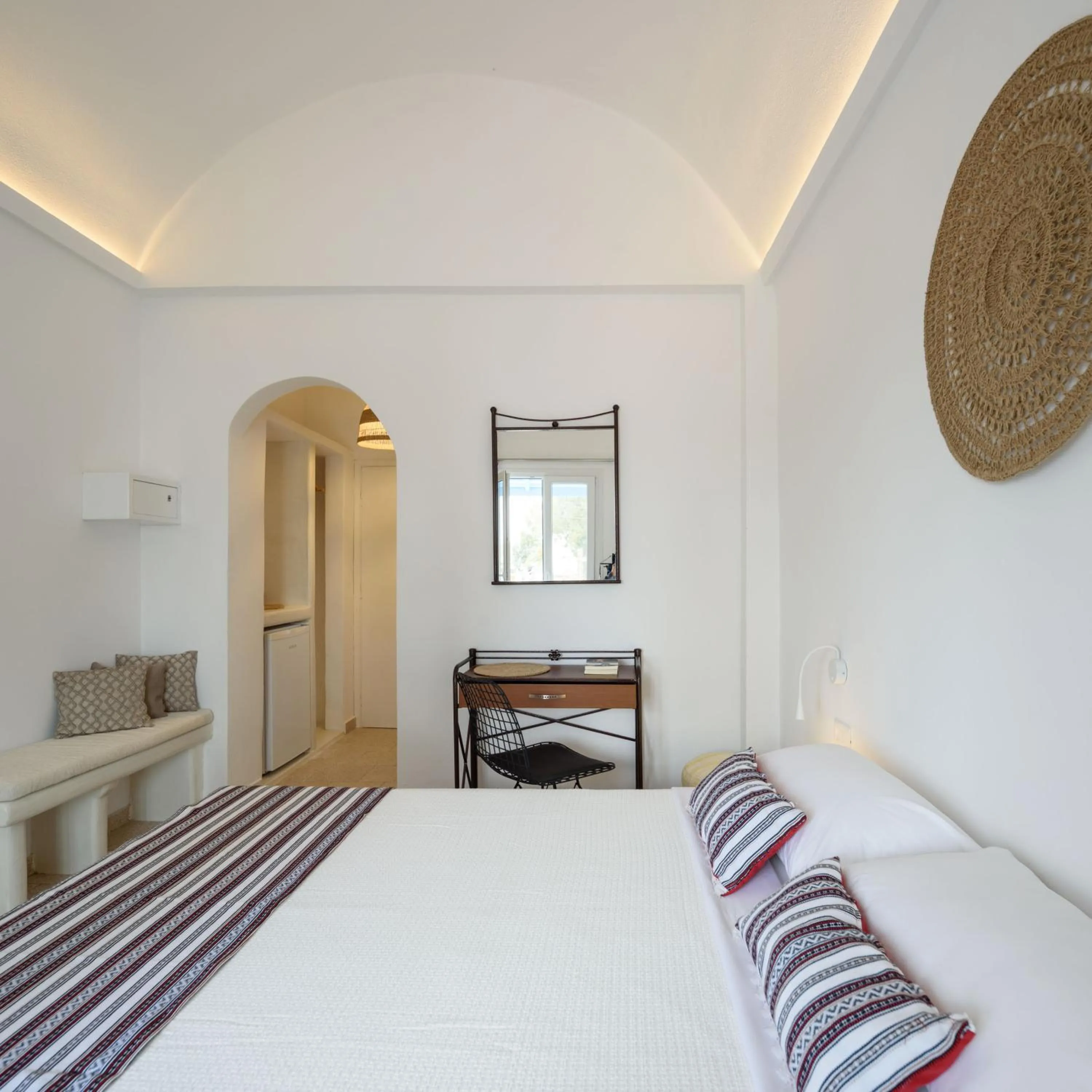 Bed in Cal Day Rooms Santorini