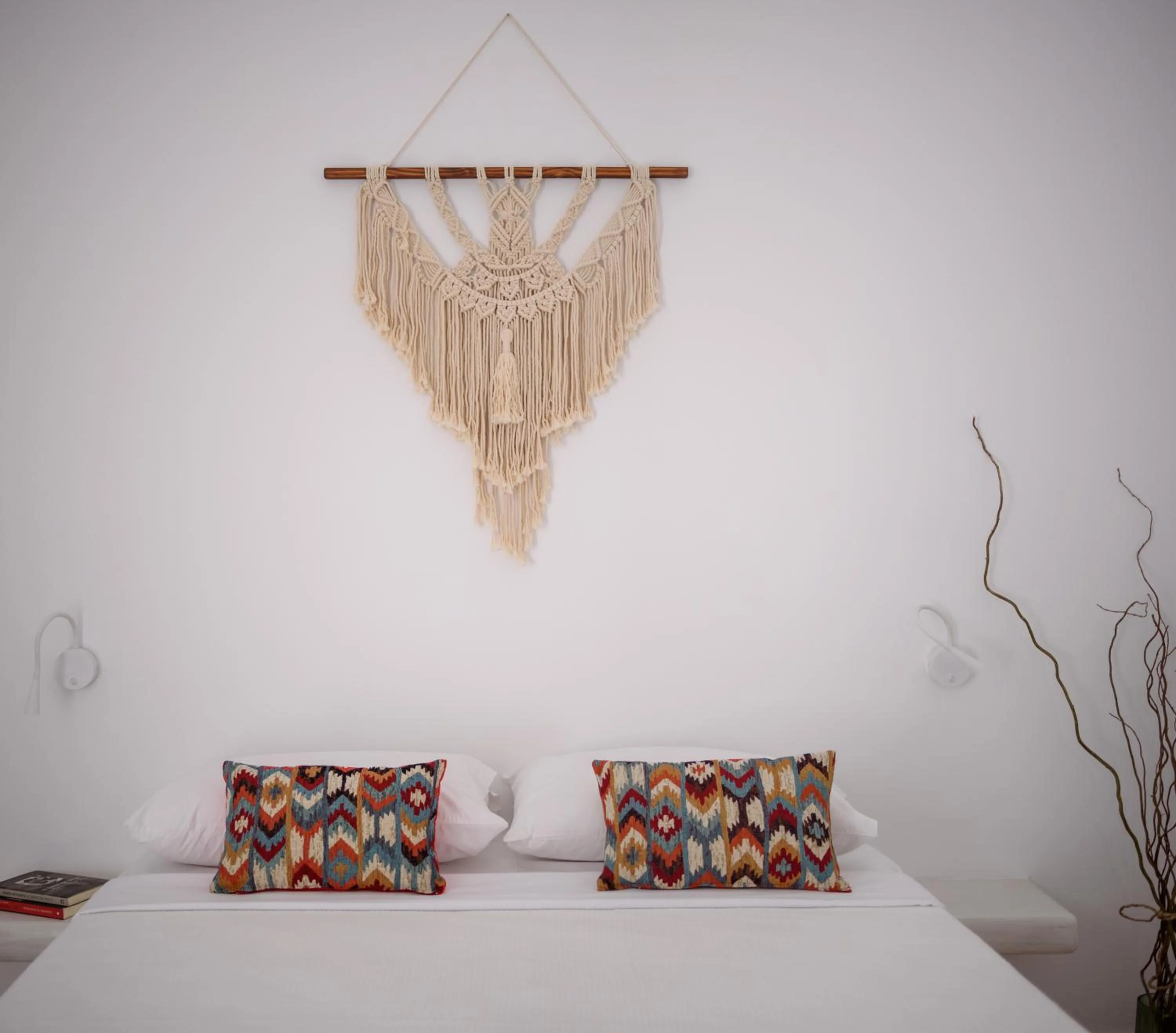 Bed in Cal Day Rooms Santorini