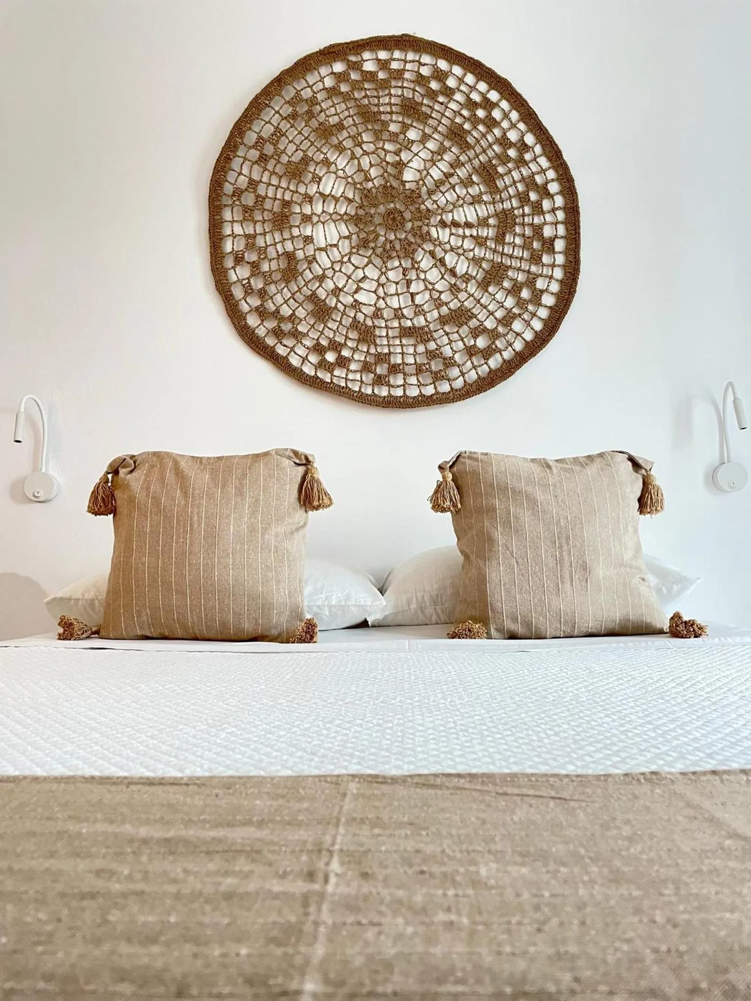 Bed in Cal Day Rooms Santorini