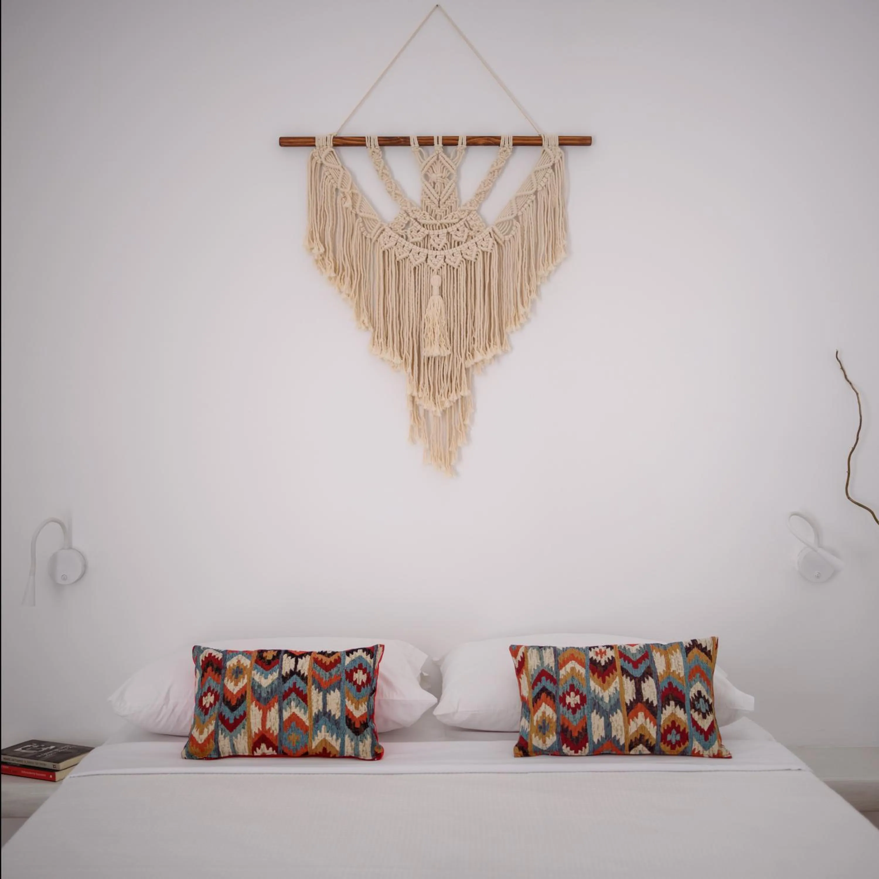 Bed in Cal Day Rooms Santorini