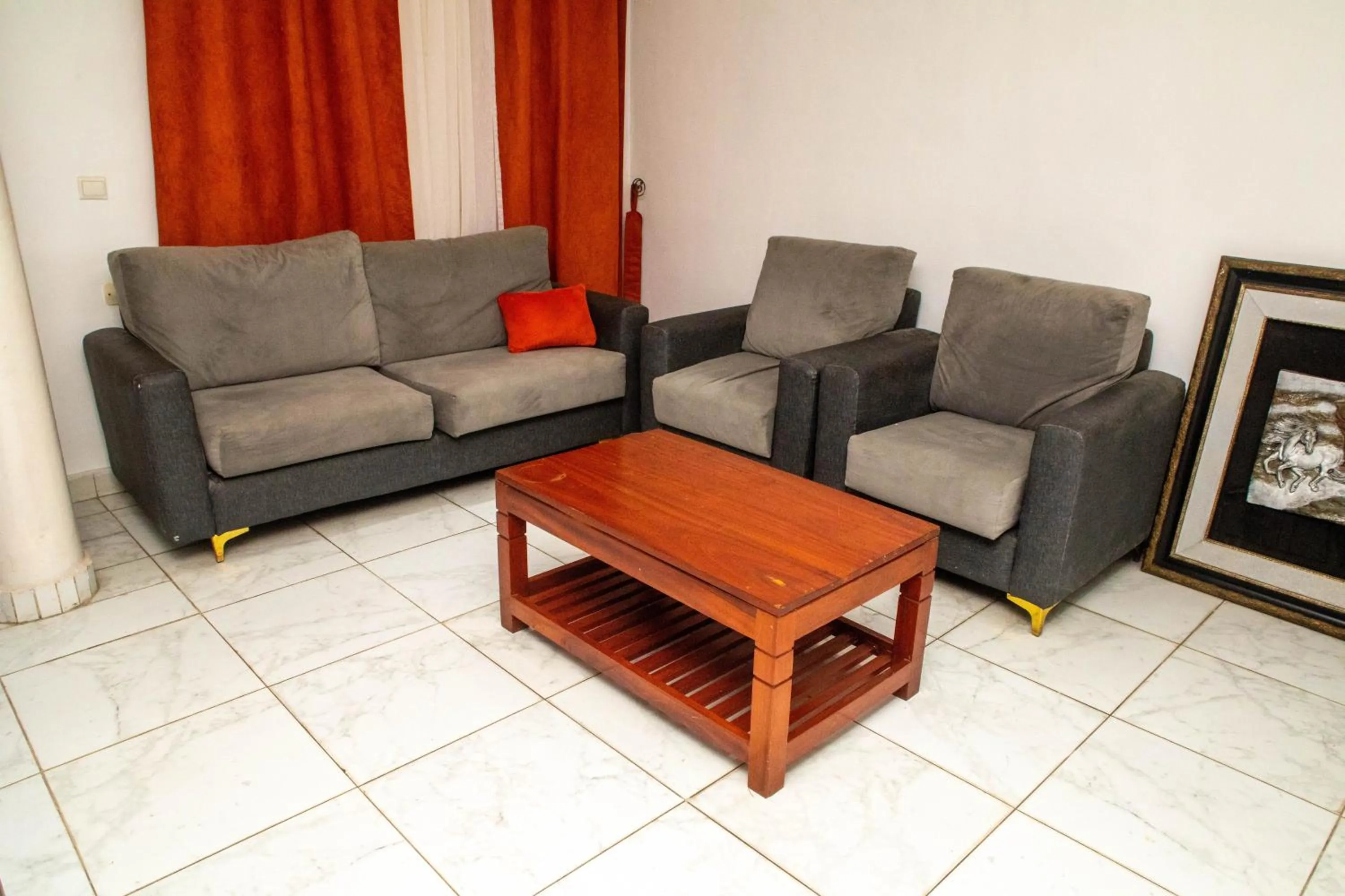 Seating area in Hotel Les Orchidées