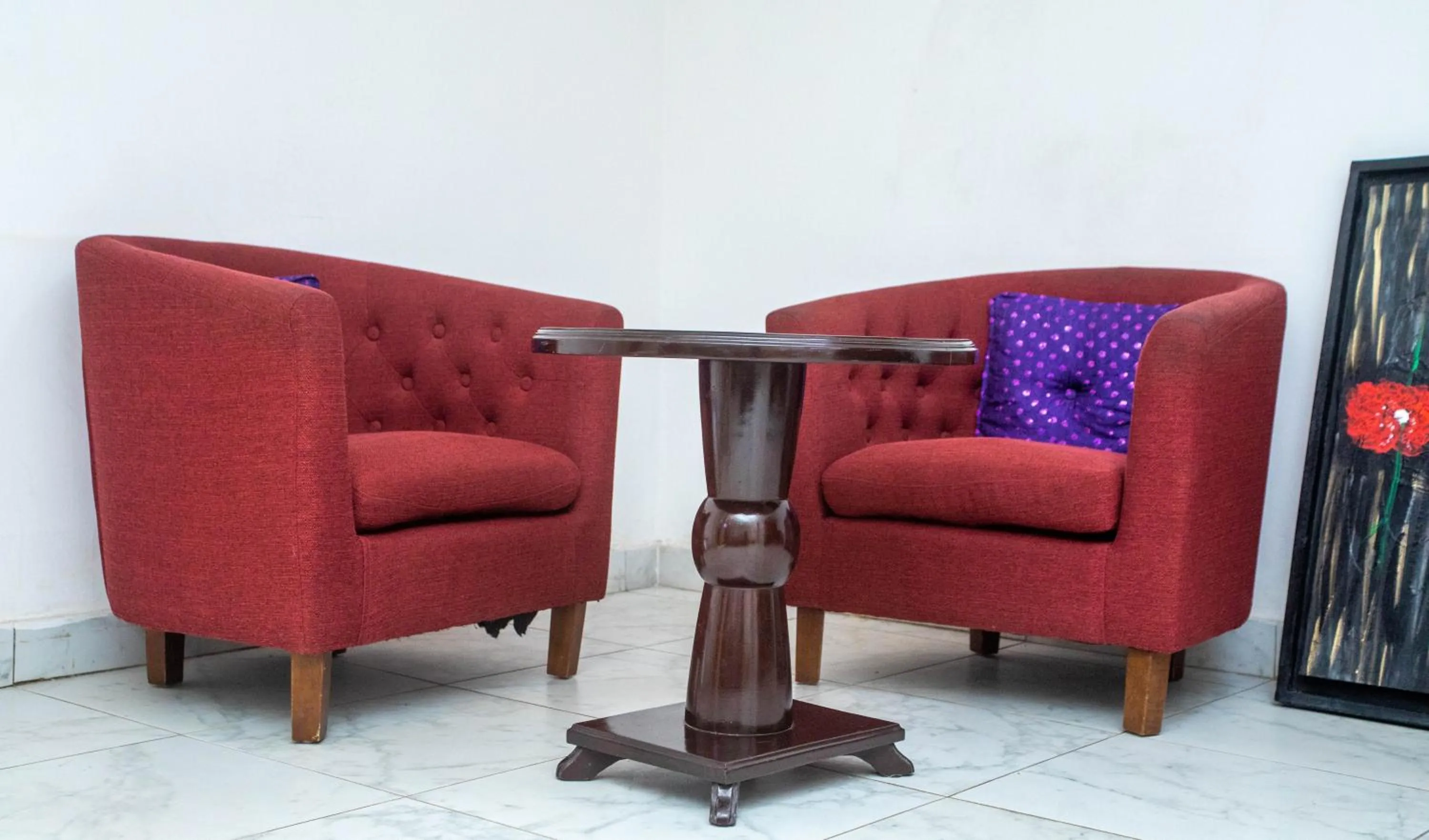 Seating area in Hotel Les Orchidées