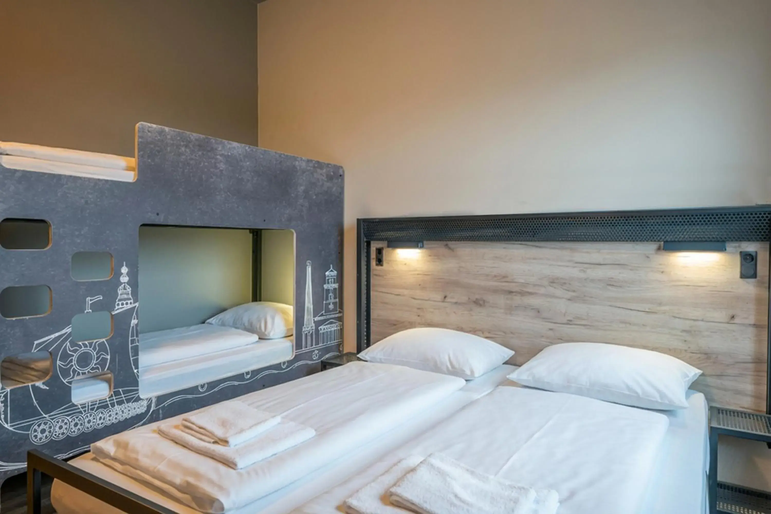 Bedroom, Bed in a&o Copenhagen Nørrebro Bedroom, Bed in a&o Copenhagen Nørrebro