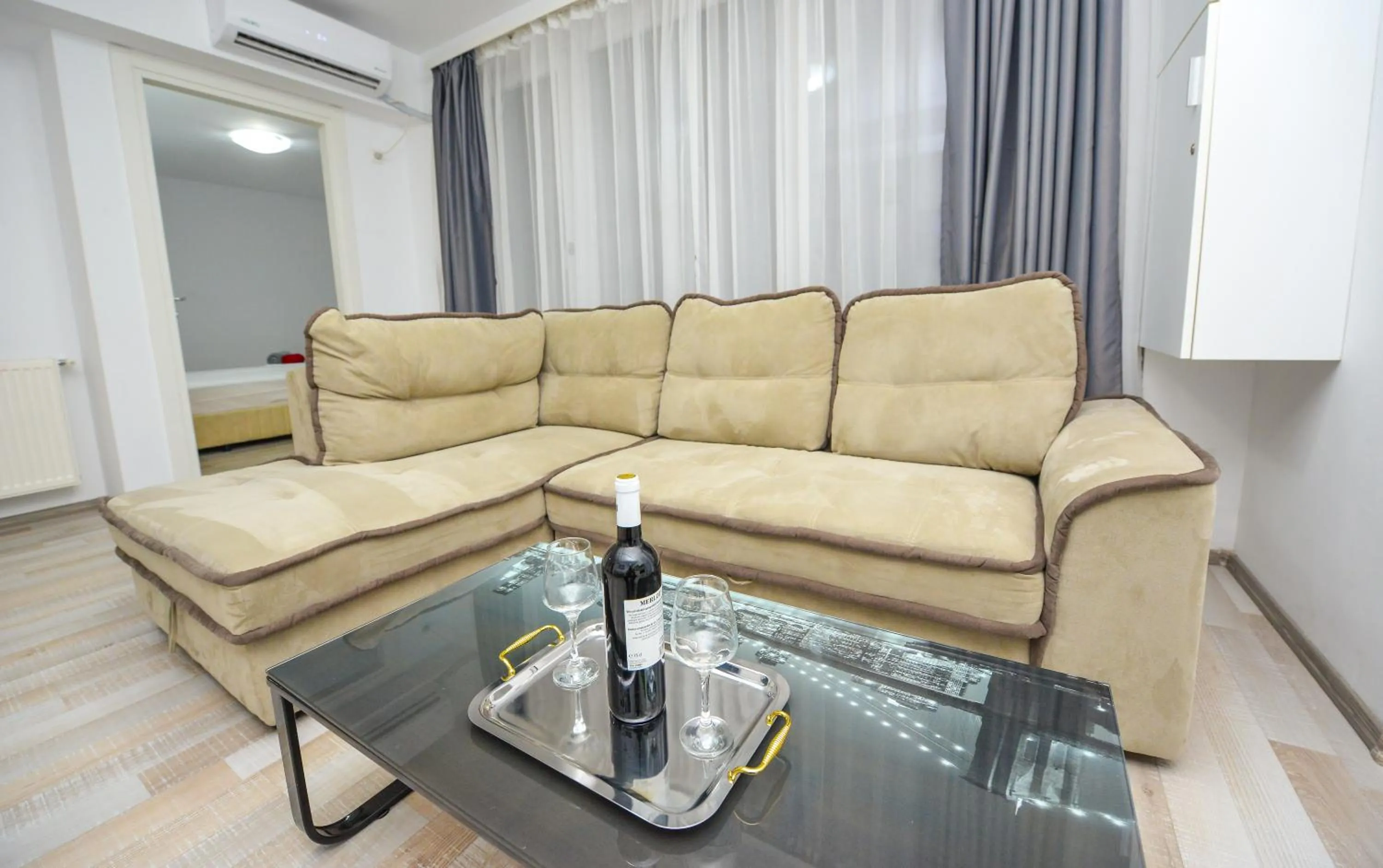 Living room in Harmony Suites