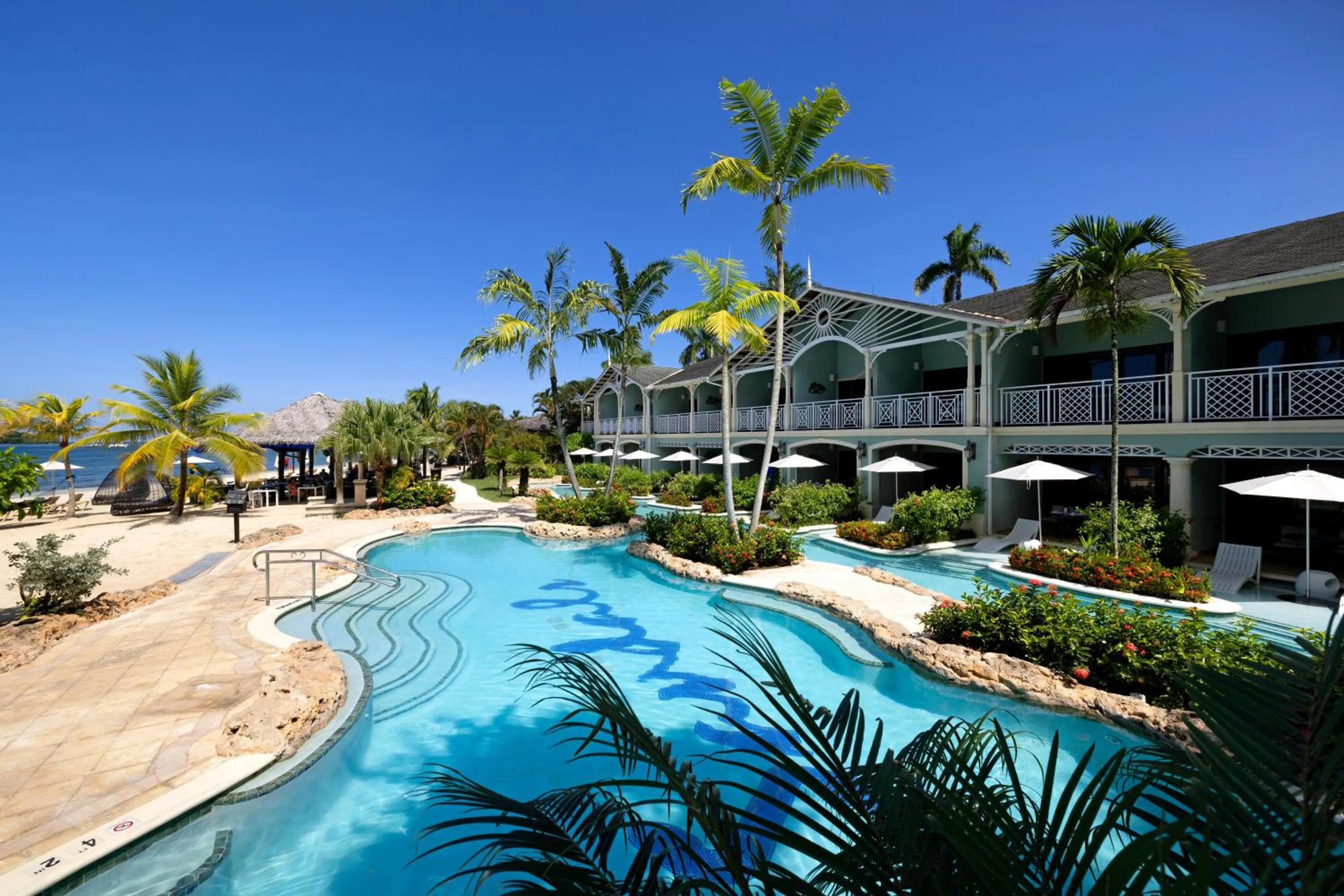 Swimming pool in Sandals Negril Beach All Inclusive Resort and Spa - Couples Only