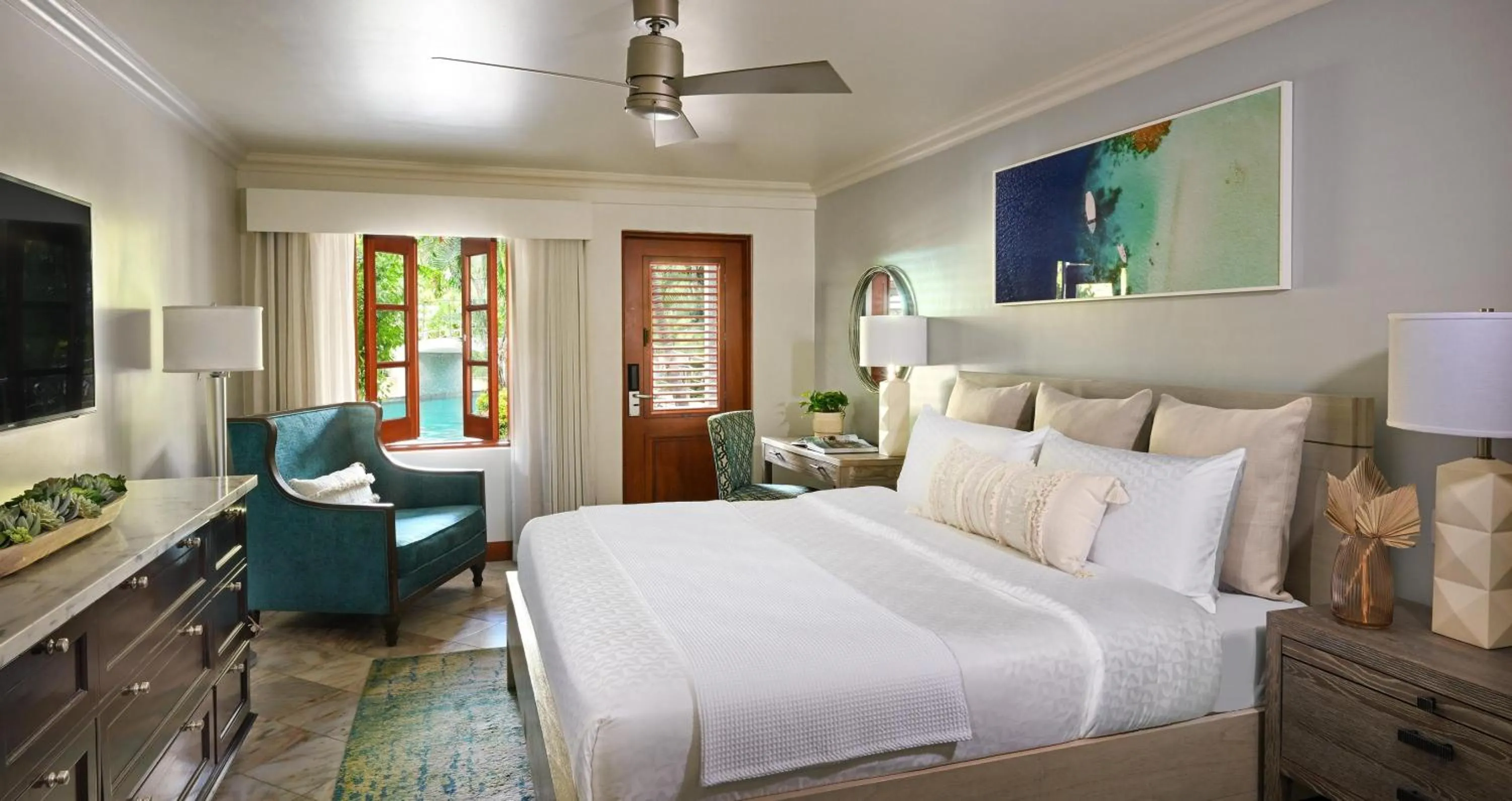 Photo of the whole room, Bed in Sandals Halcyon Beach All Inclusive - Couples Only