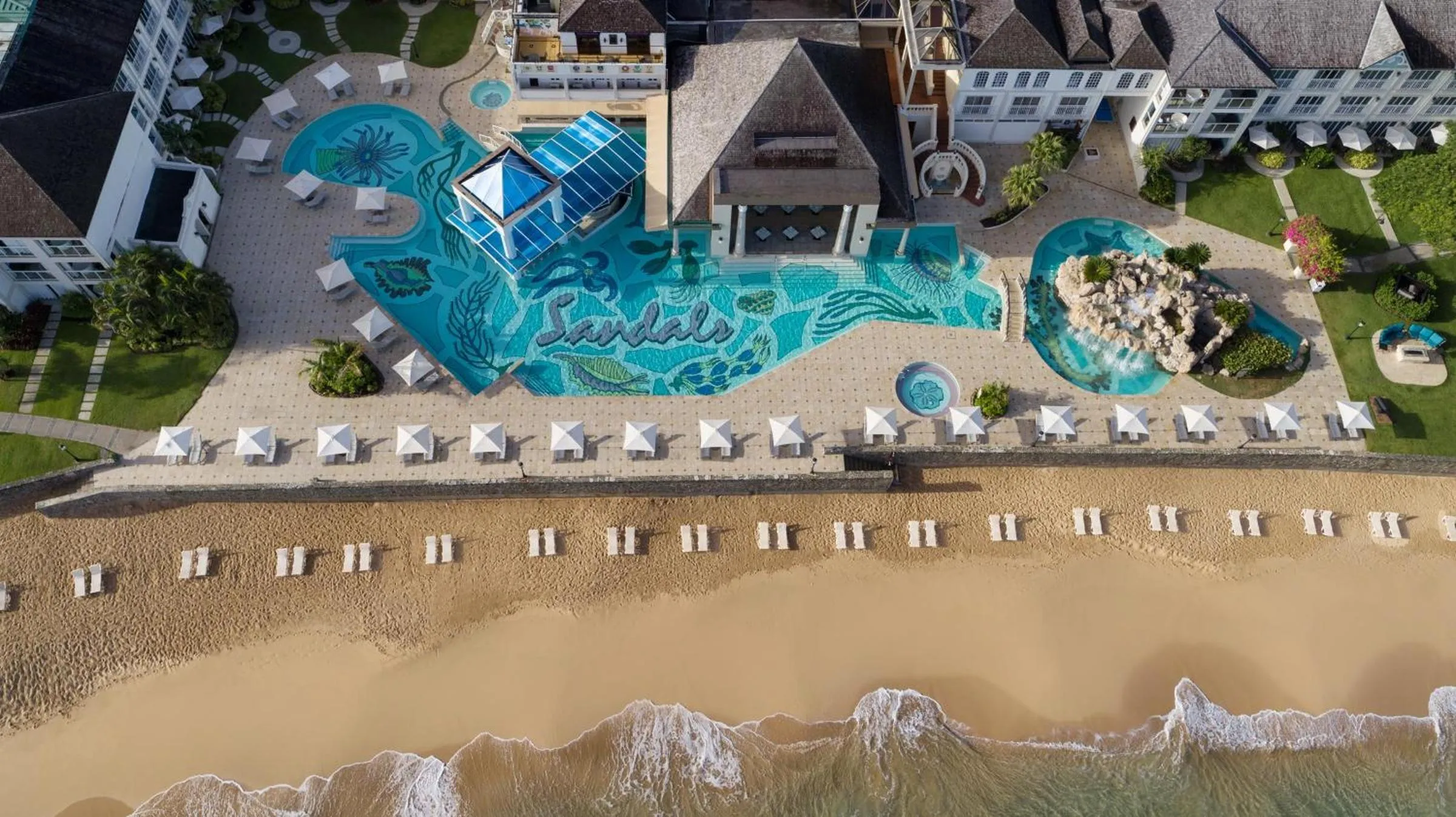 Swimming pool in Sandals Regency La Toc All Inclusive Resort and Spa - Couples Only