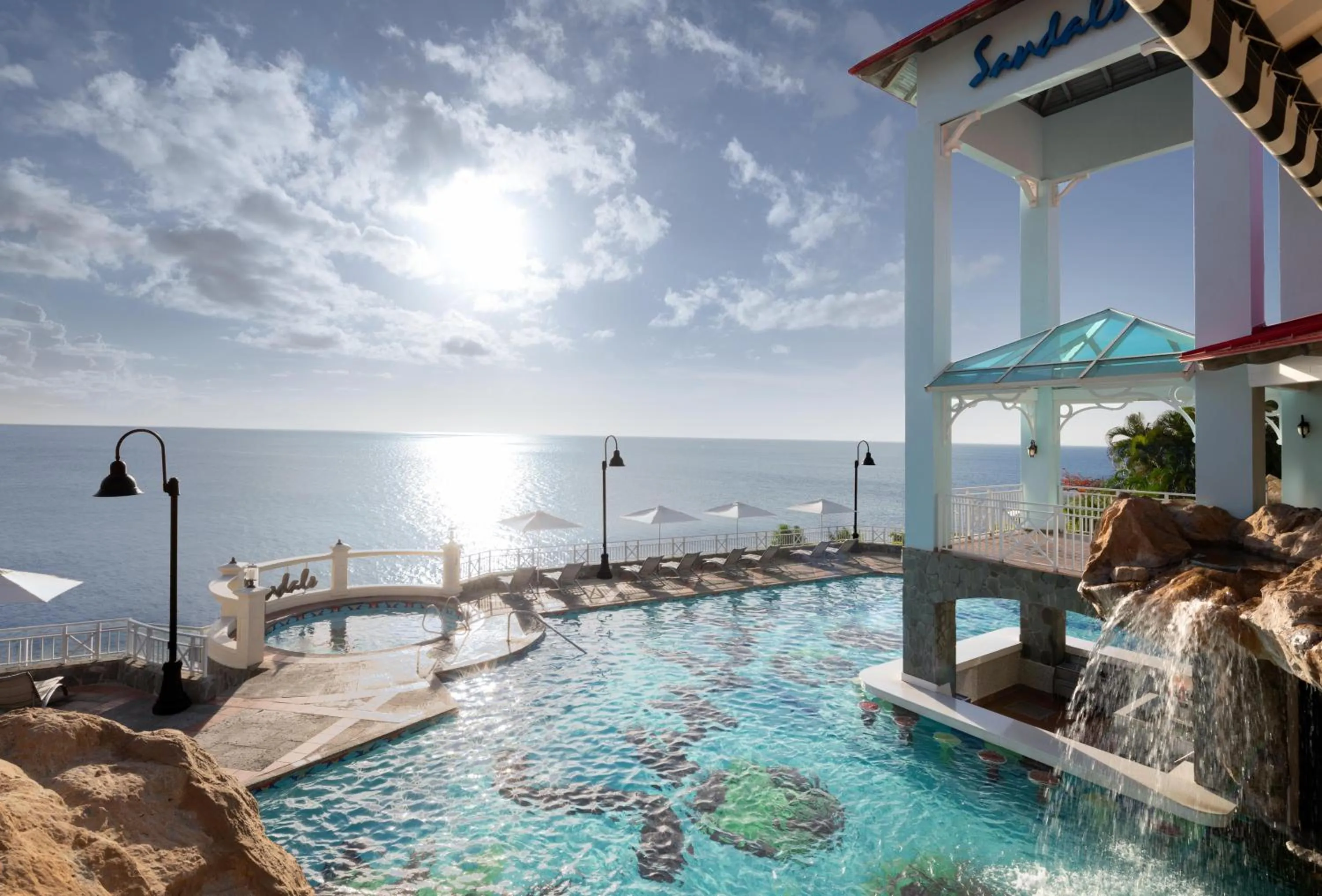 Swimming pool in Sandals Regency La Toc All Inclusive Resort and Spa - Couples Only