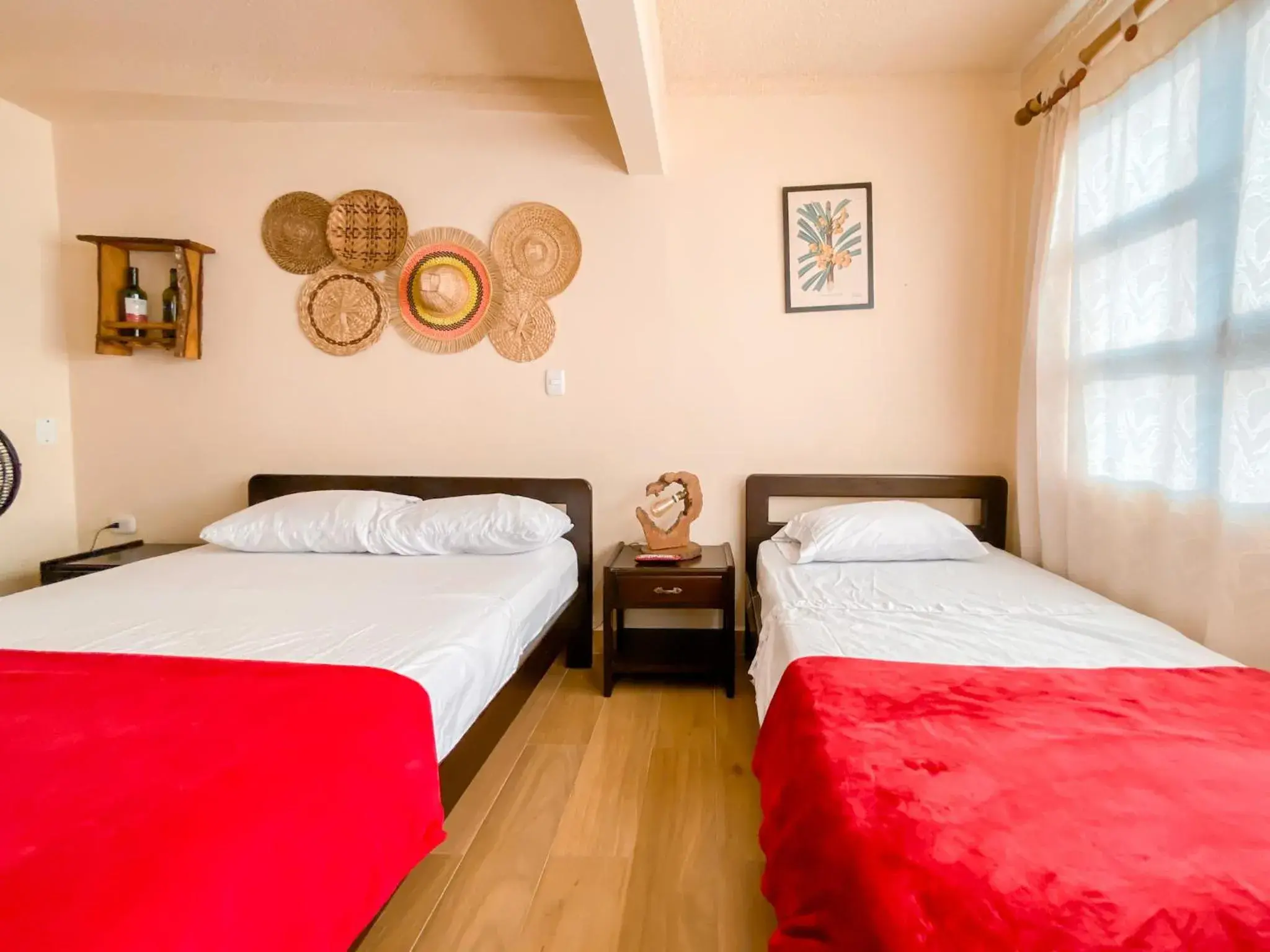 Twin Room with Private Bathroom in La Rosa Nautica Hostel Twin Room with Private Bathroom in La Rosa Nautica Hostel