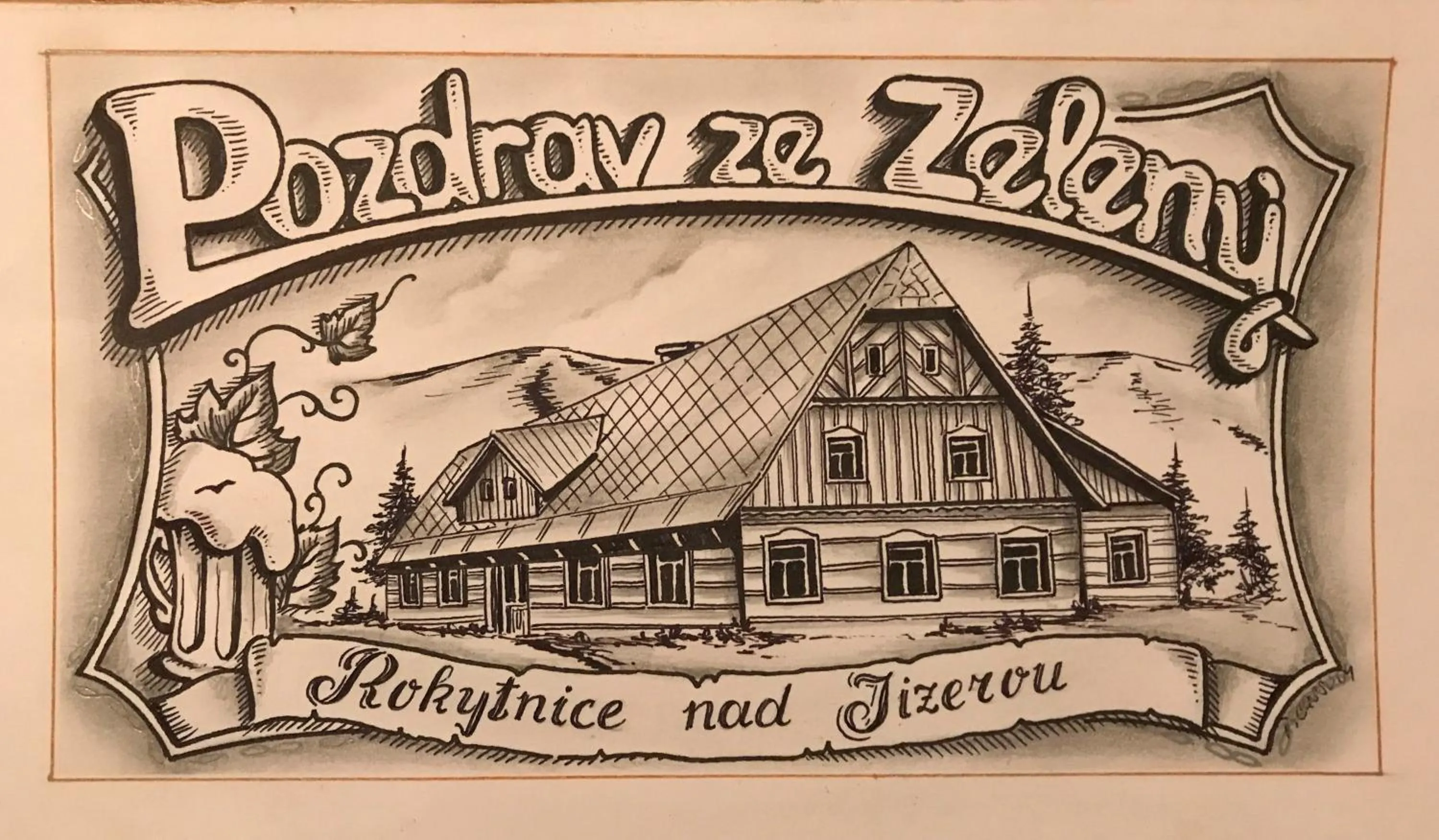 Logo/Certificate/Sign in Penzion "V Zelený"