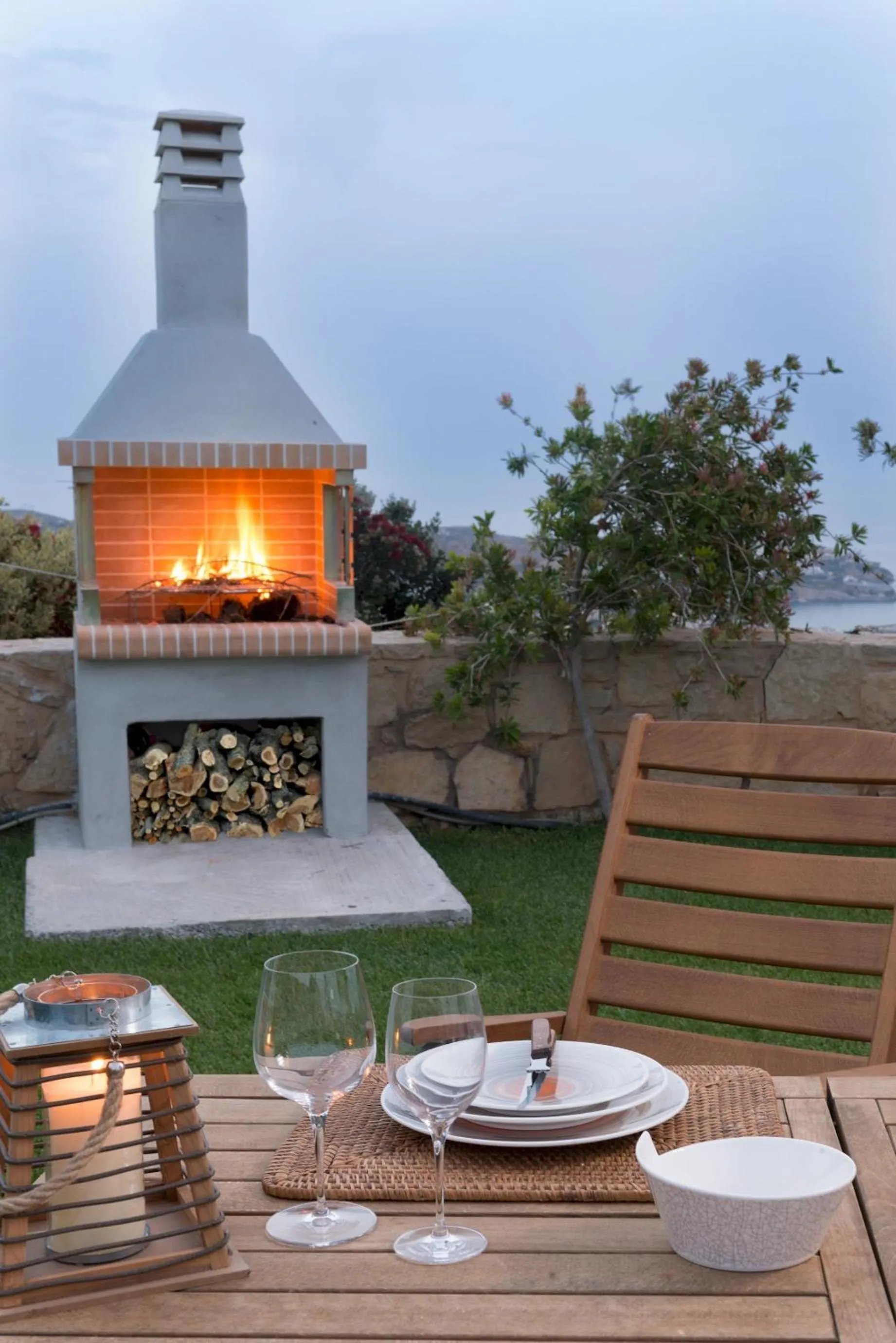 BBQ facilities in Luxury Villa Hara with private pool