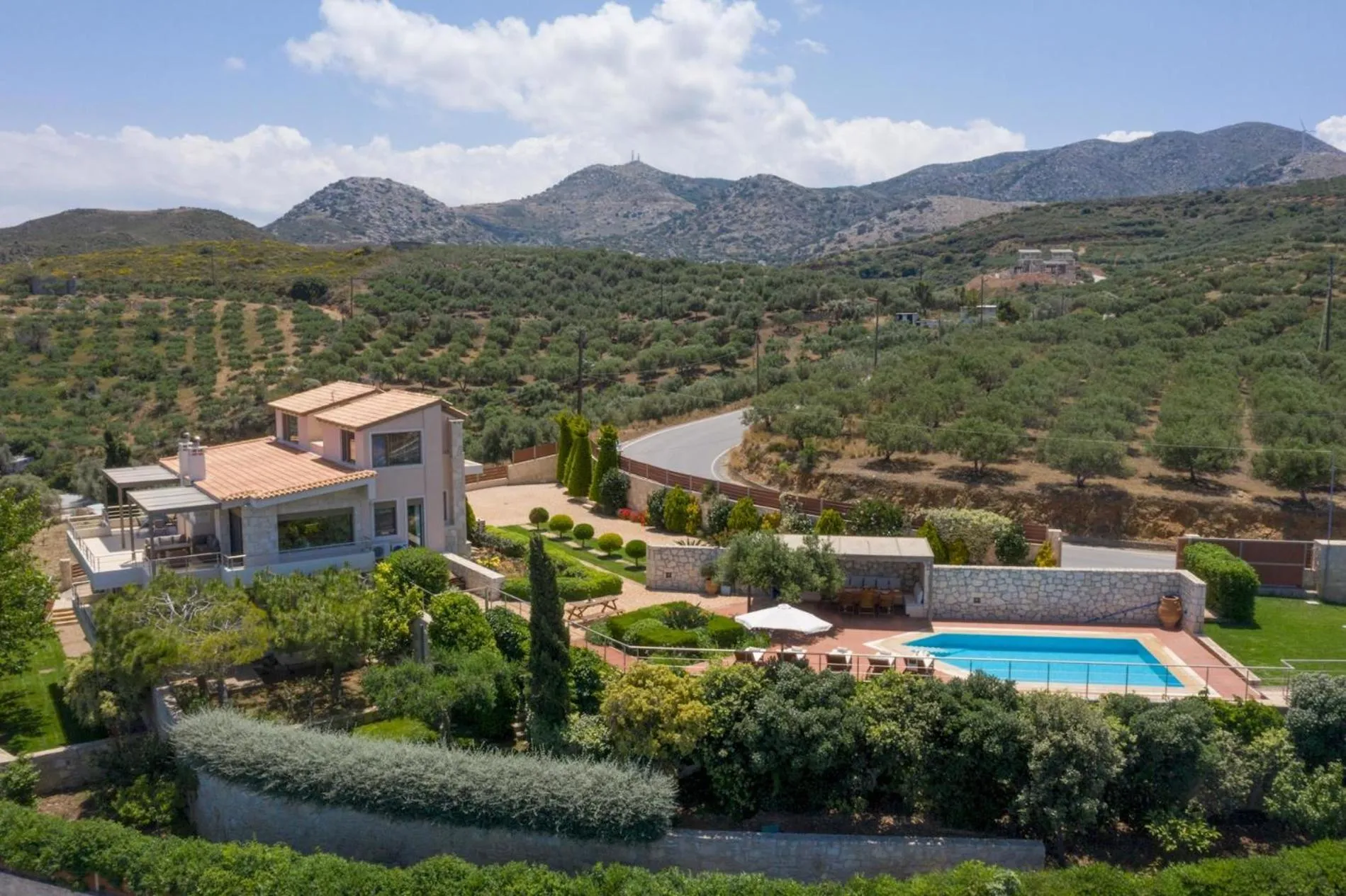 Bird's eye view in Luxury Villa Hara with private pool