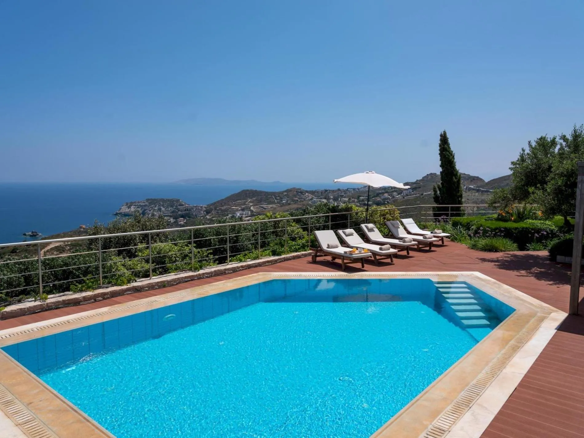 Pool view in Luxury Villa Hara with private pool