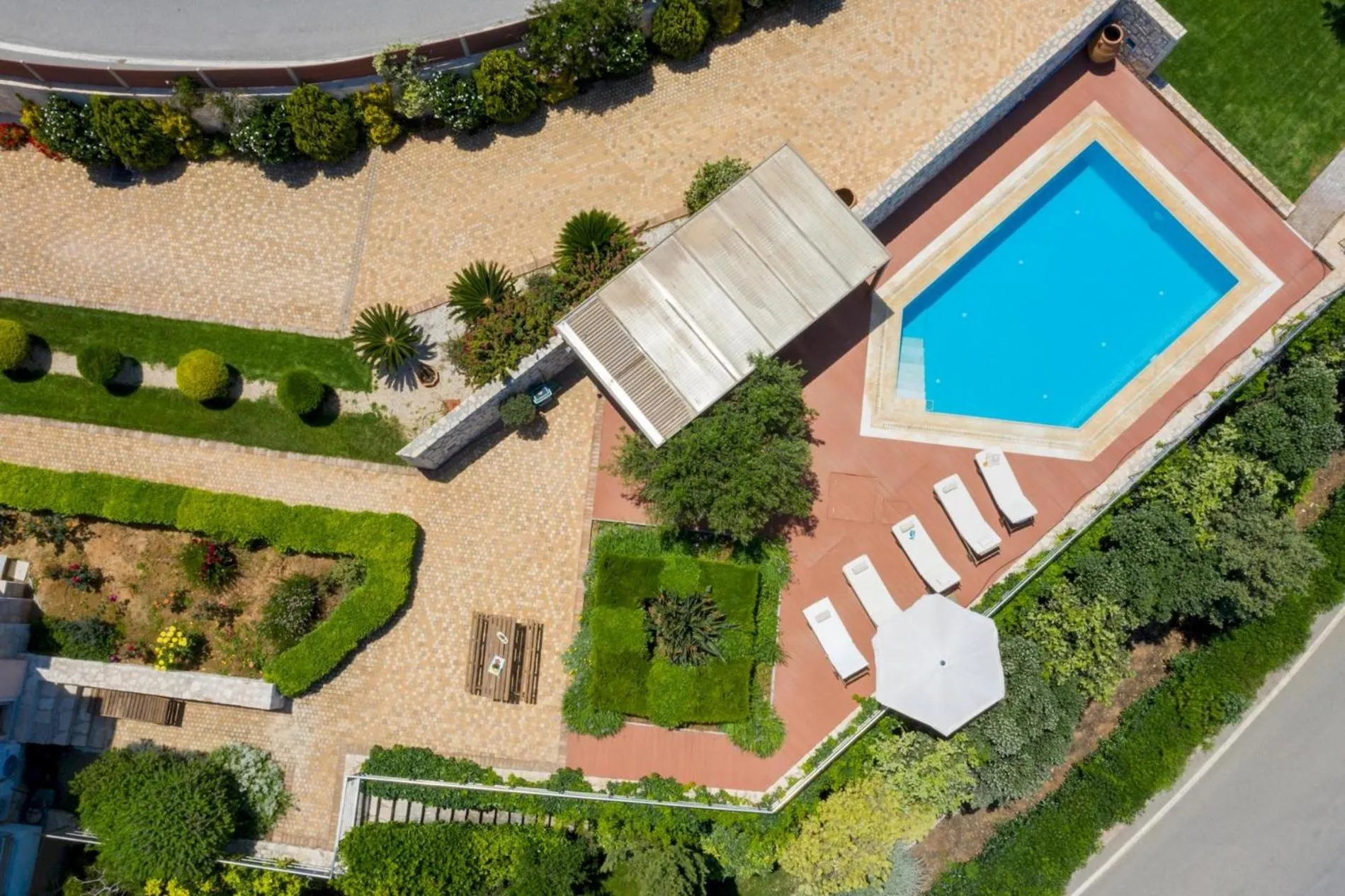 Patio in Luxury Villa Hara with private pool