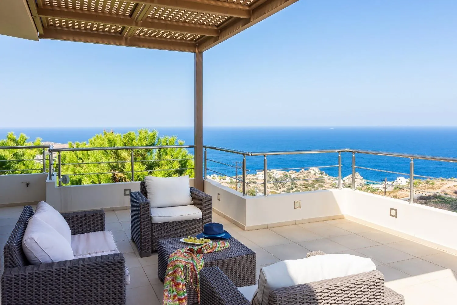 Balcony/Terrace in Luxury Villa Hara with private pool