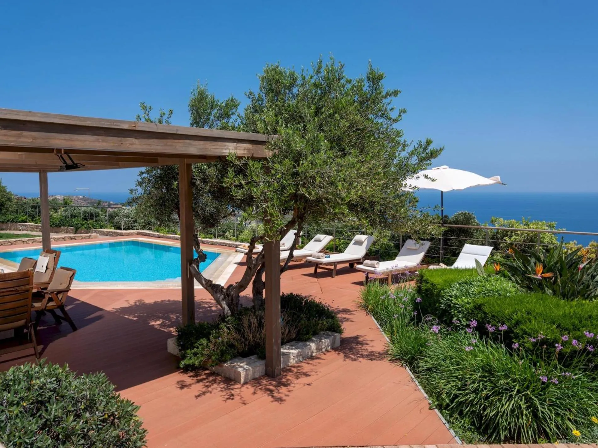 Patio in Luxury Villa Hara with private pool