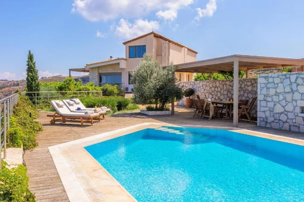 Patio in Luxury Villa Hara with private pool