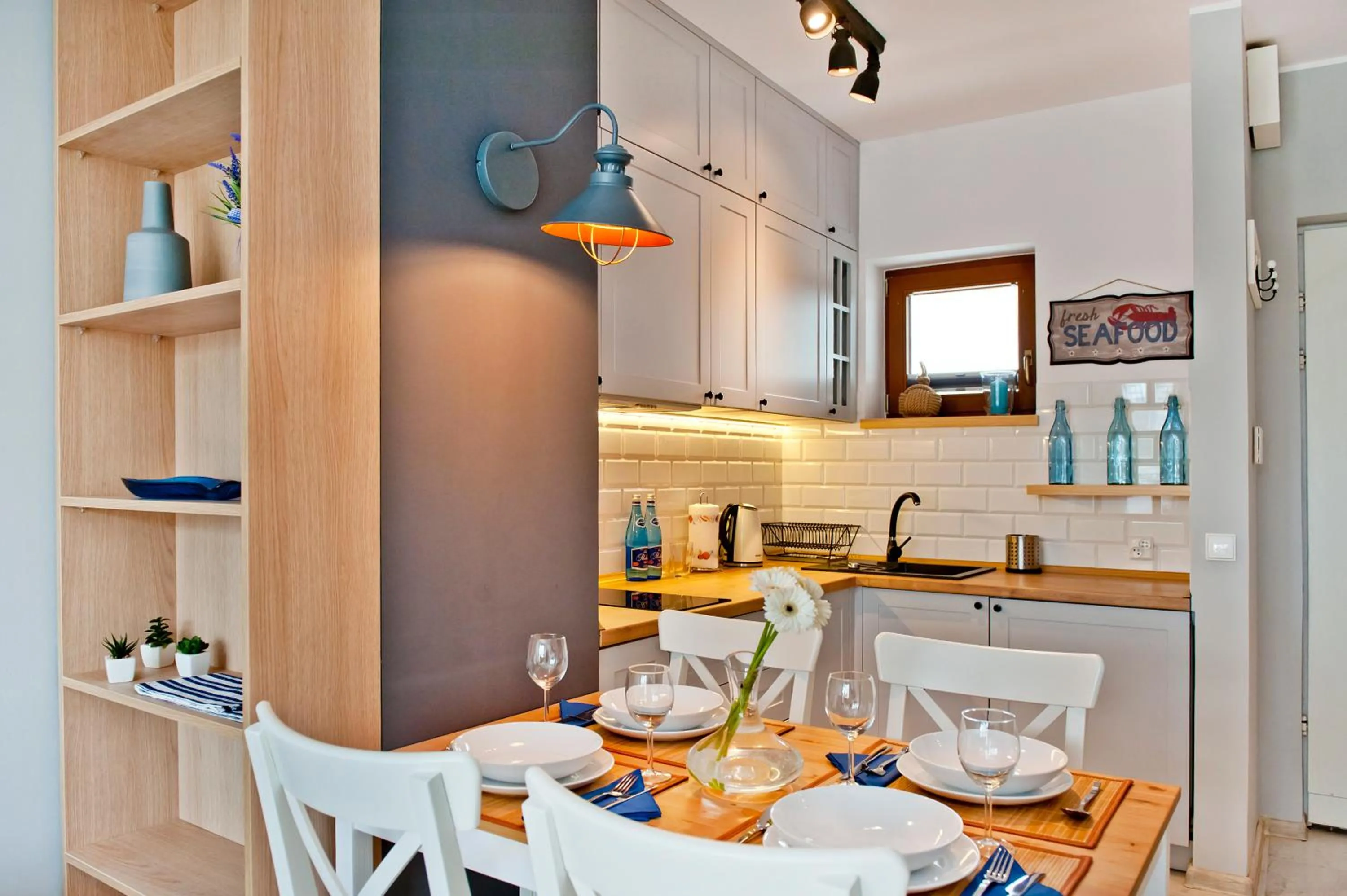Kitchen or kitchenette in Międzymorze BlueApart Jurata
